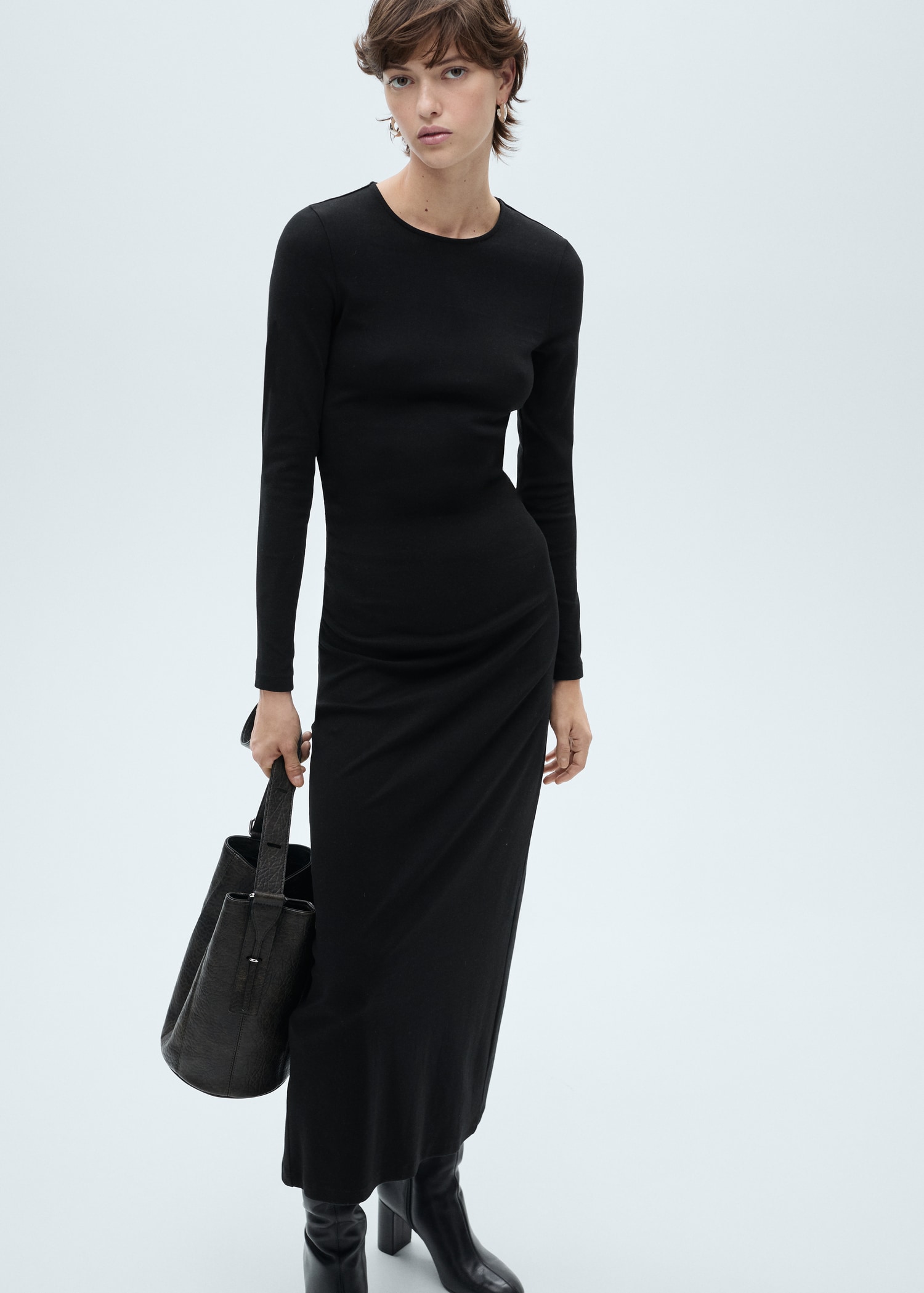 Vestido midi algodón - Plano medio
