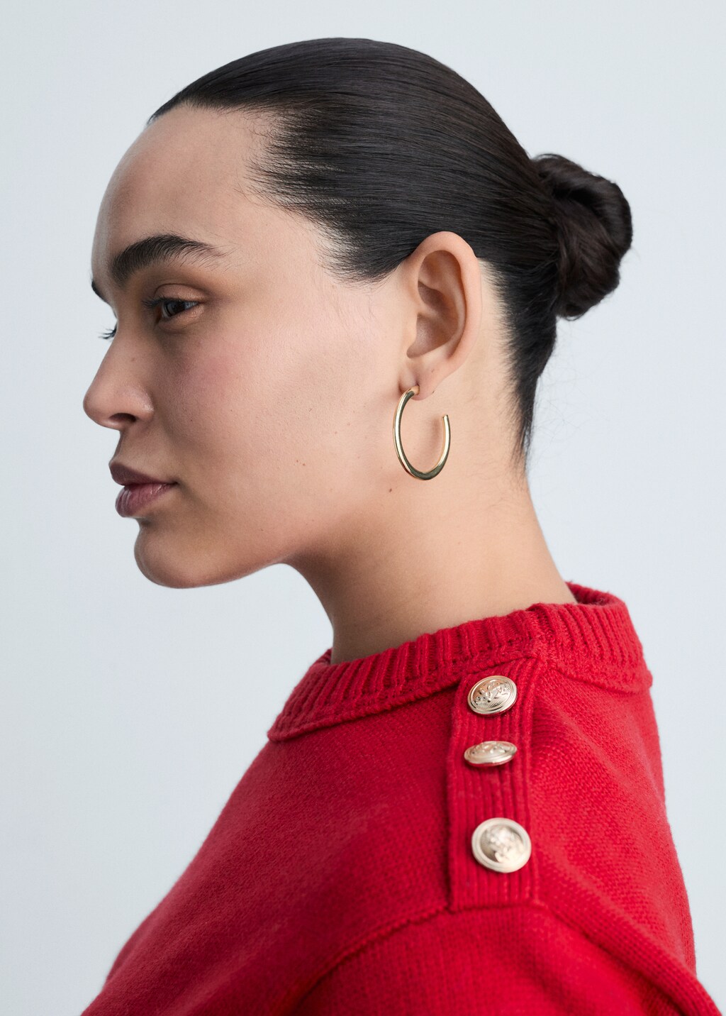 Mango Knitted sweater with jewel buttons