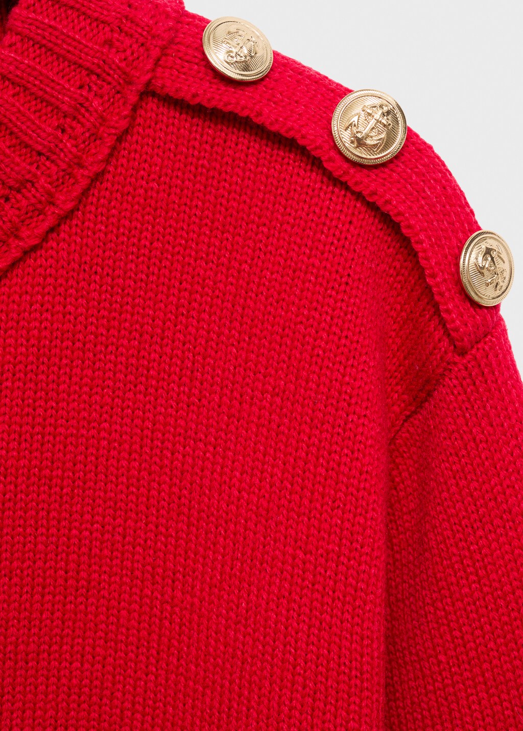 Mango Knitted sweater with jewel buttons
