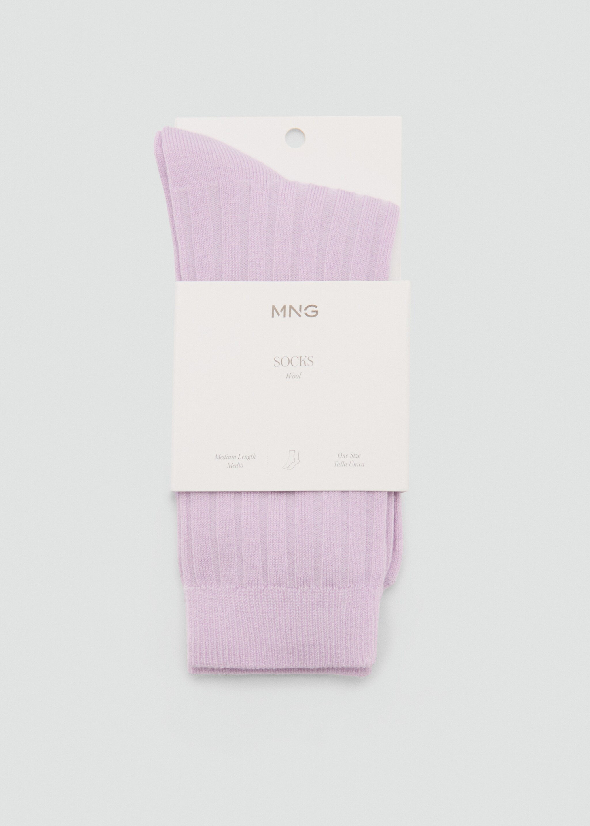 Ribbed wool blend socks - Medium plane