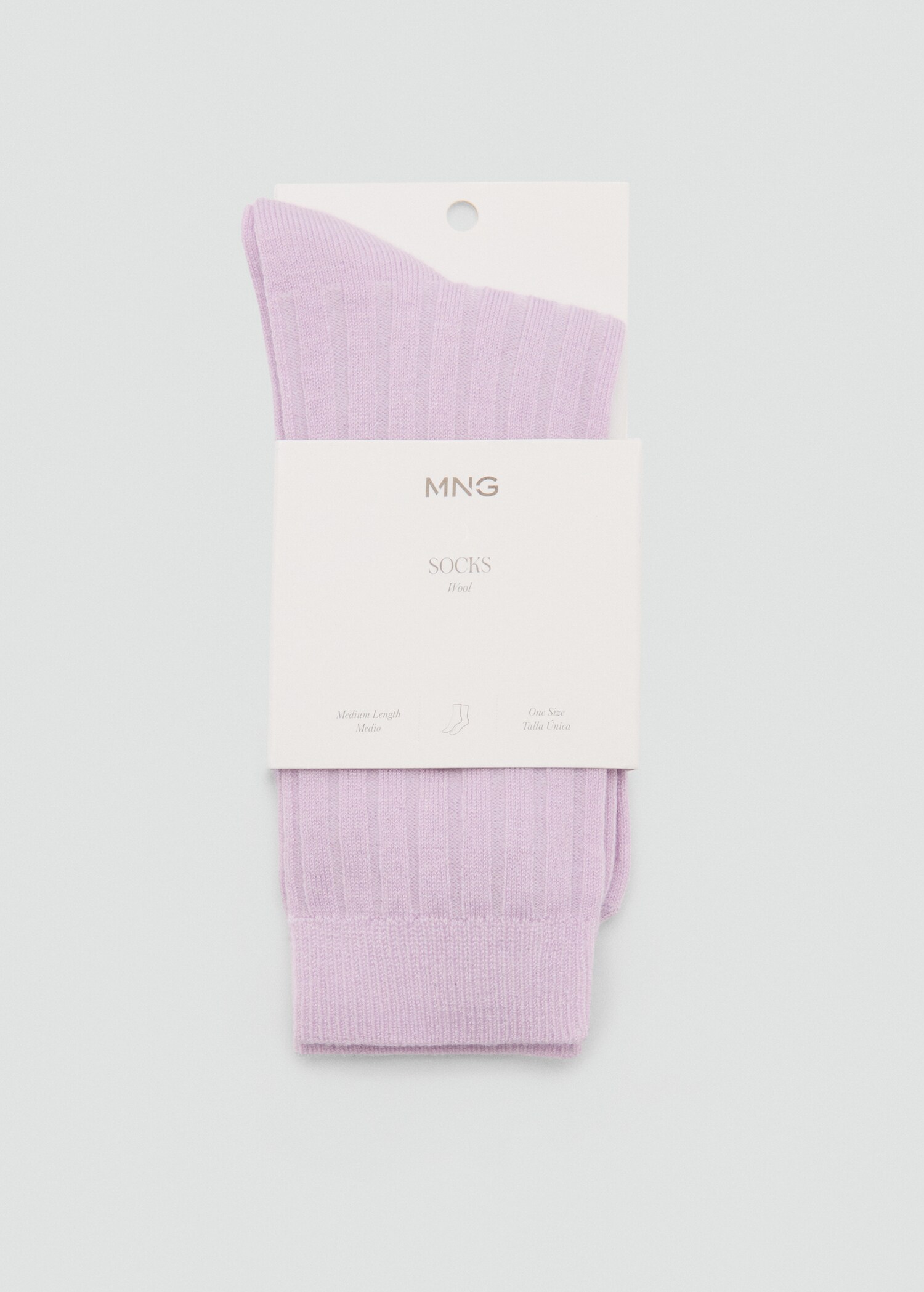 Ribbed wool blend socks - Medium plane