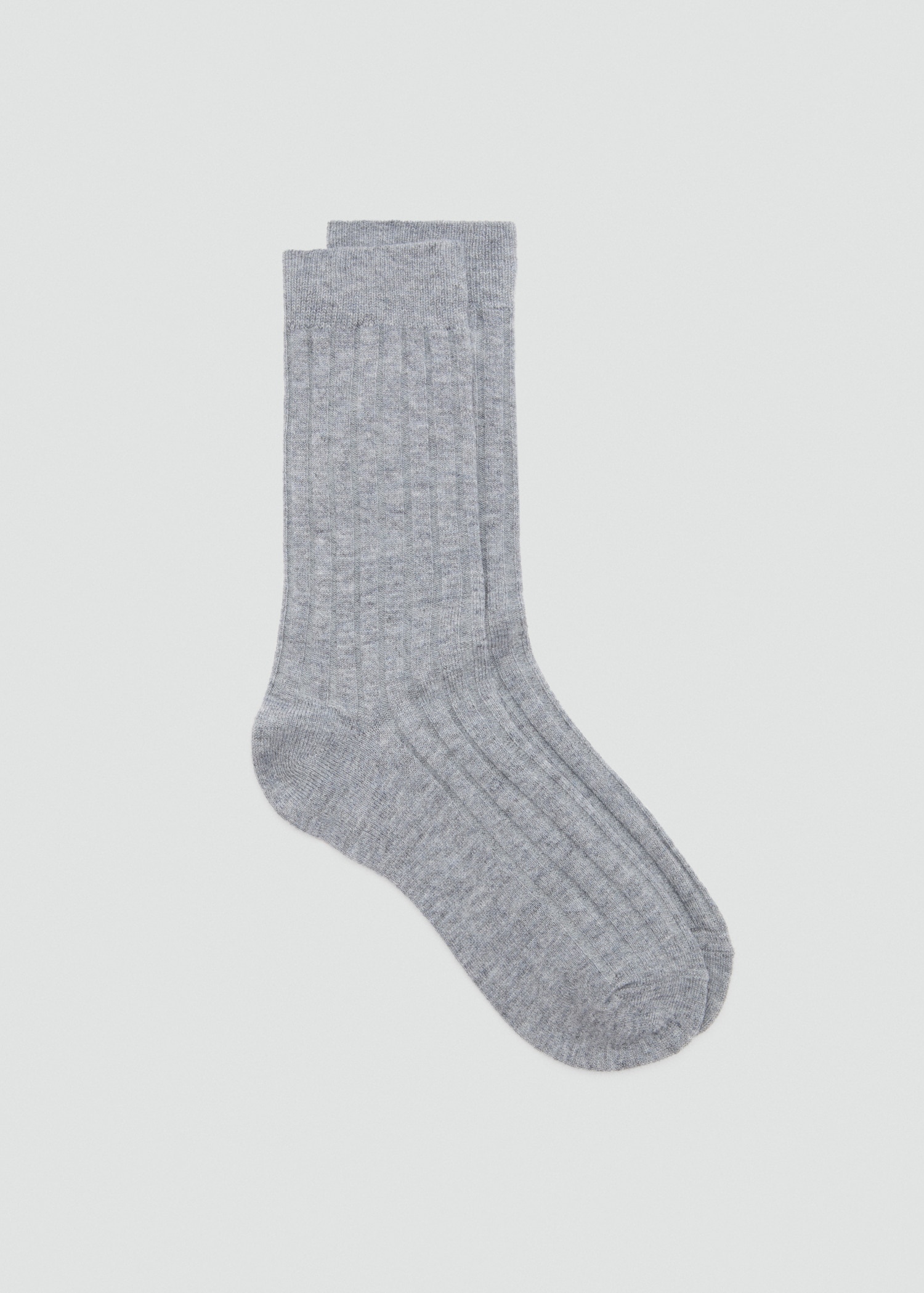 Chaussettes laine mélangée maille côtelée - Article sans modèle