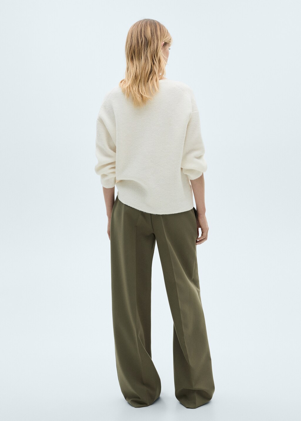 V-neck knit sweater - image 3