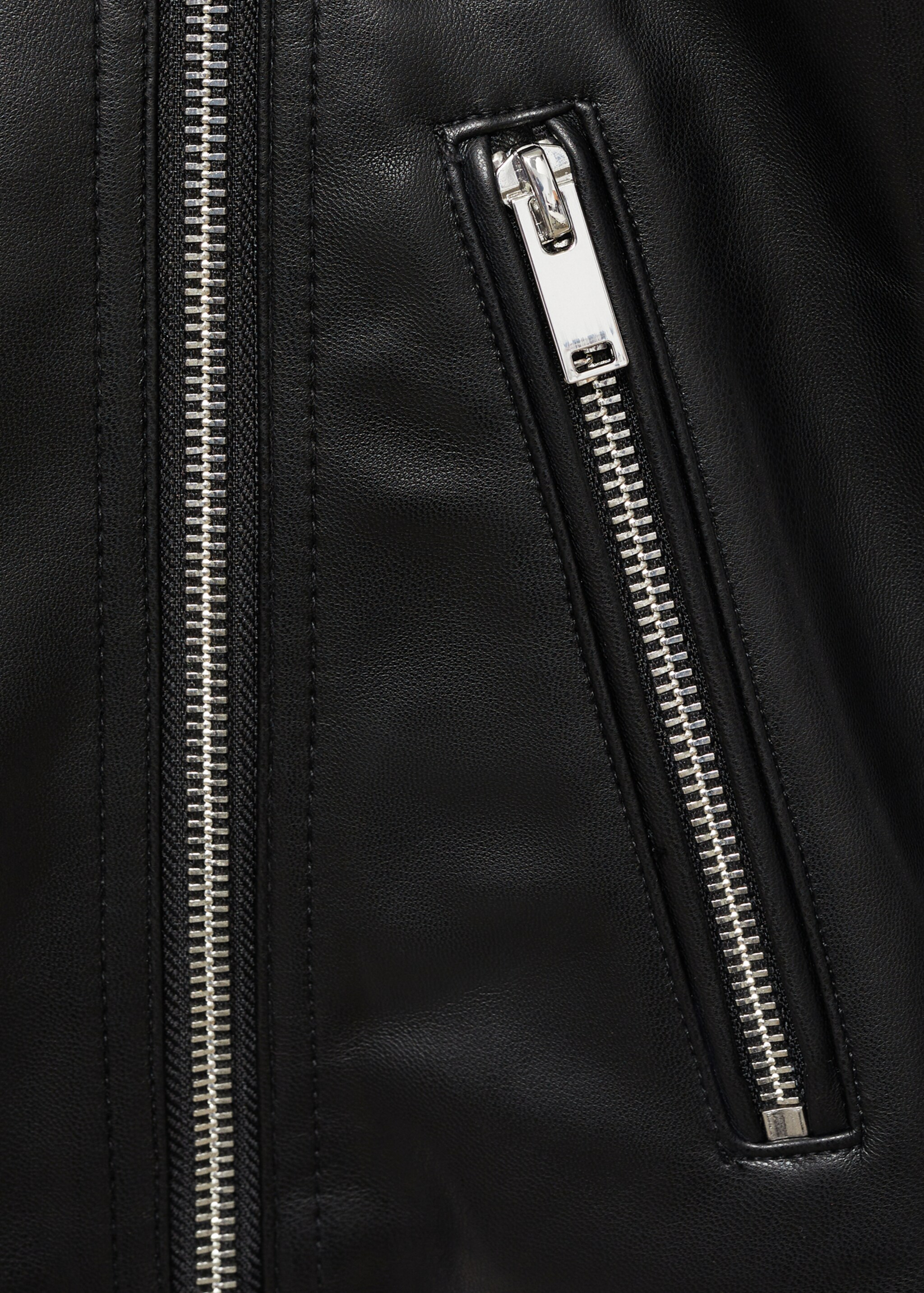 Leather-effect biker jacket - Details of the article 0