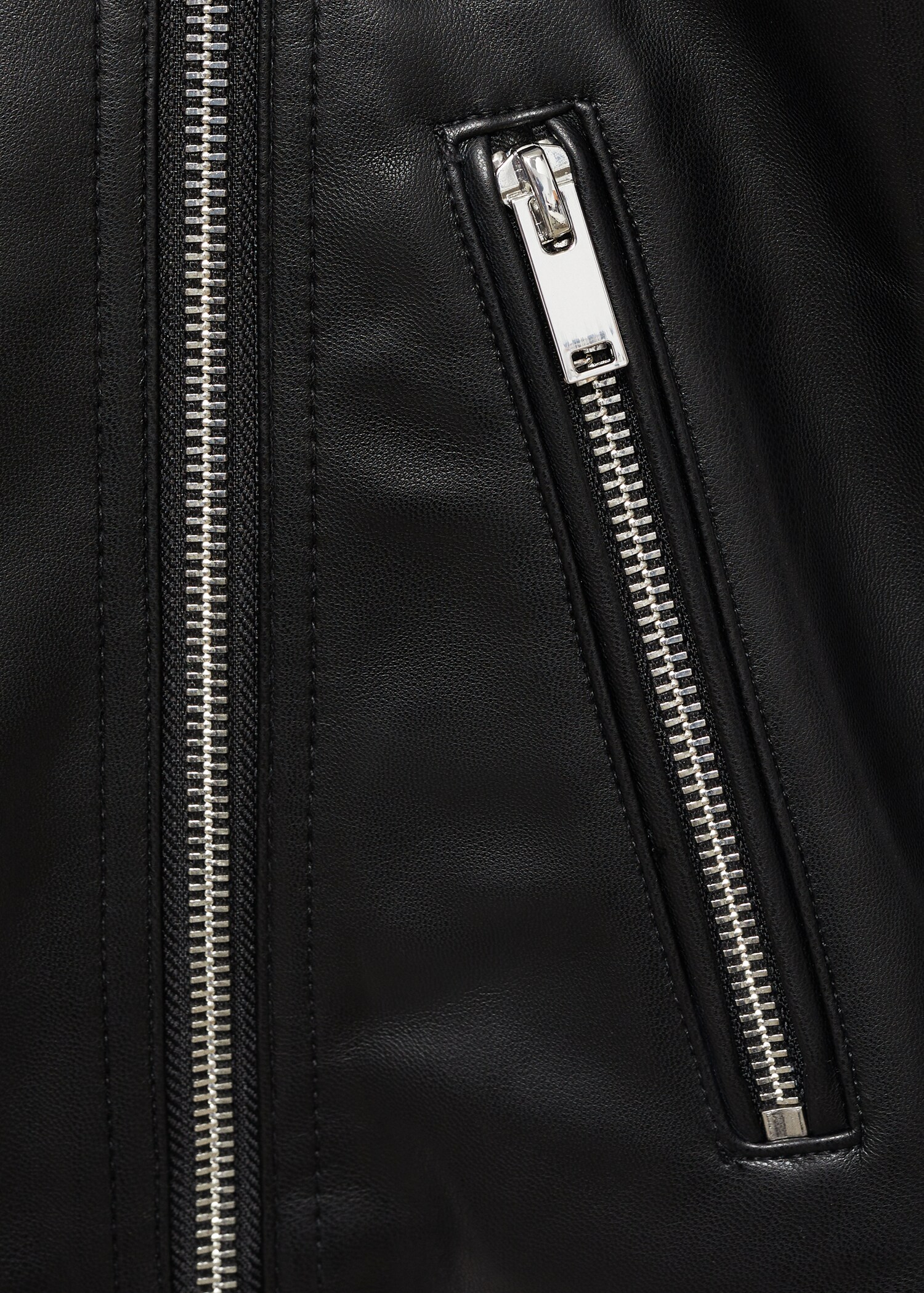 Leather-effect biker jacket - Details of the article 0