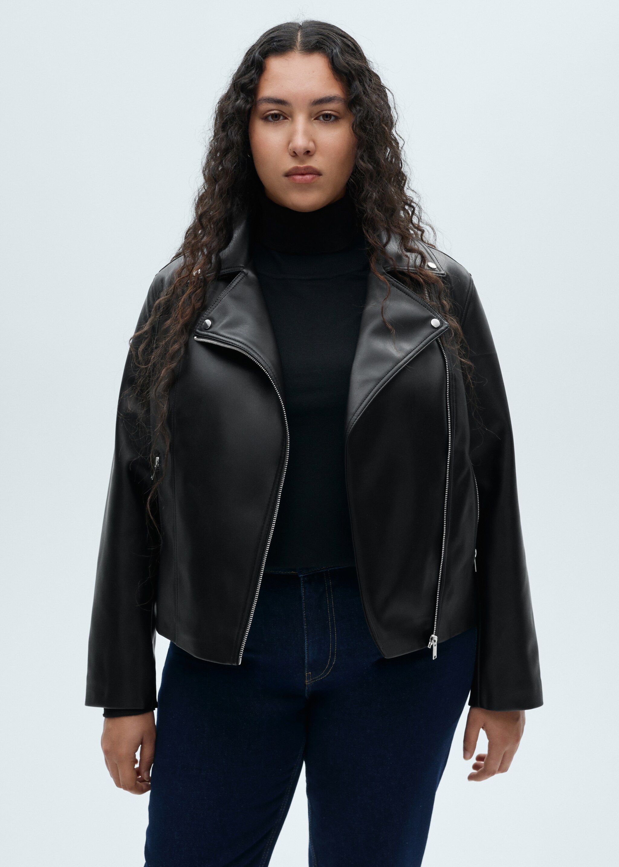 Leather-effect biker jacket - Details of the article 5