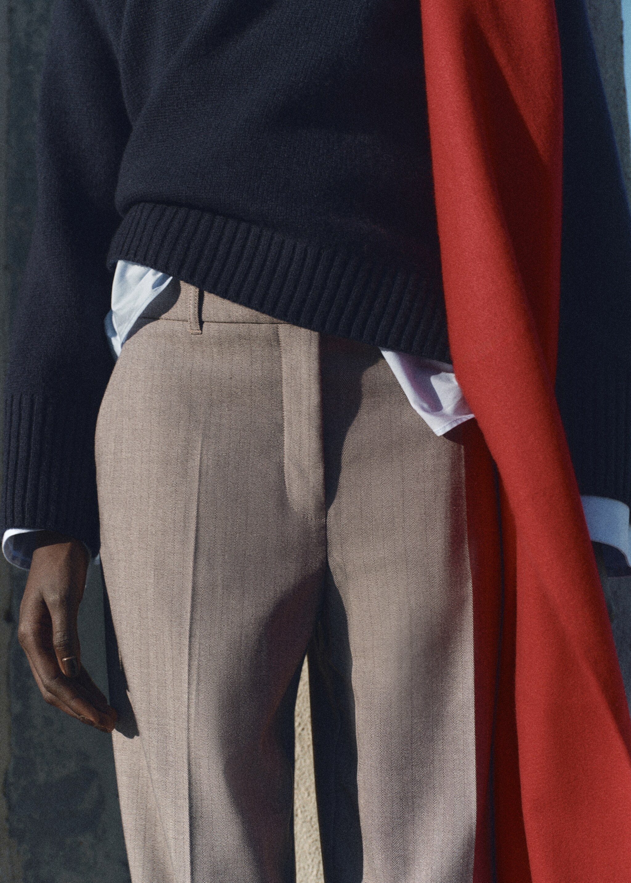 Mid-rise wide-leg trousers - Details of the article 2