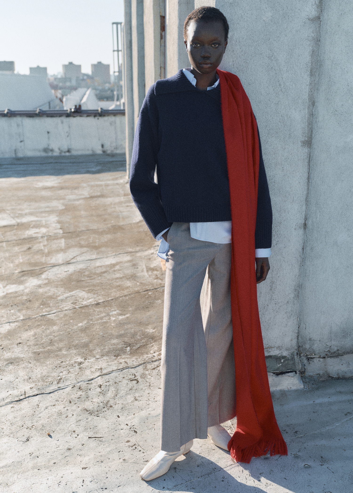 Orta belli wideleg pantolon - Ürün detayı 6