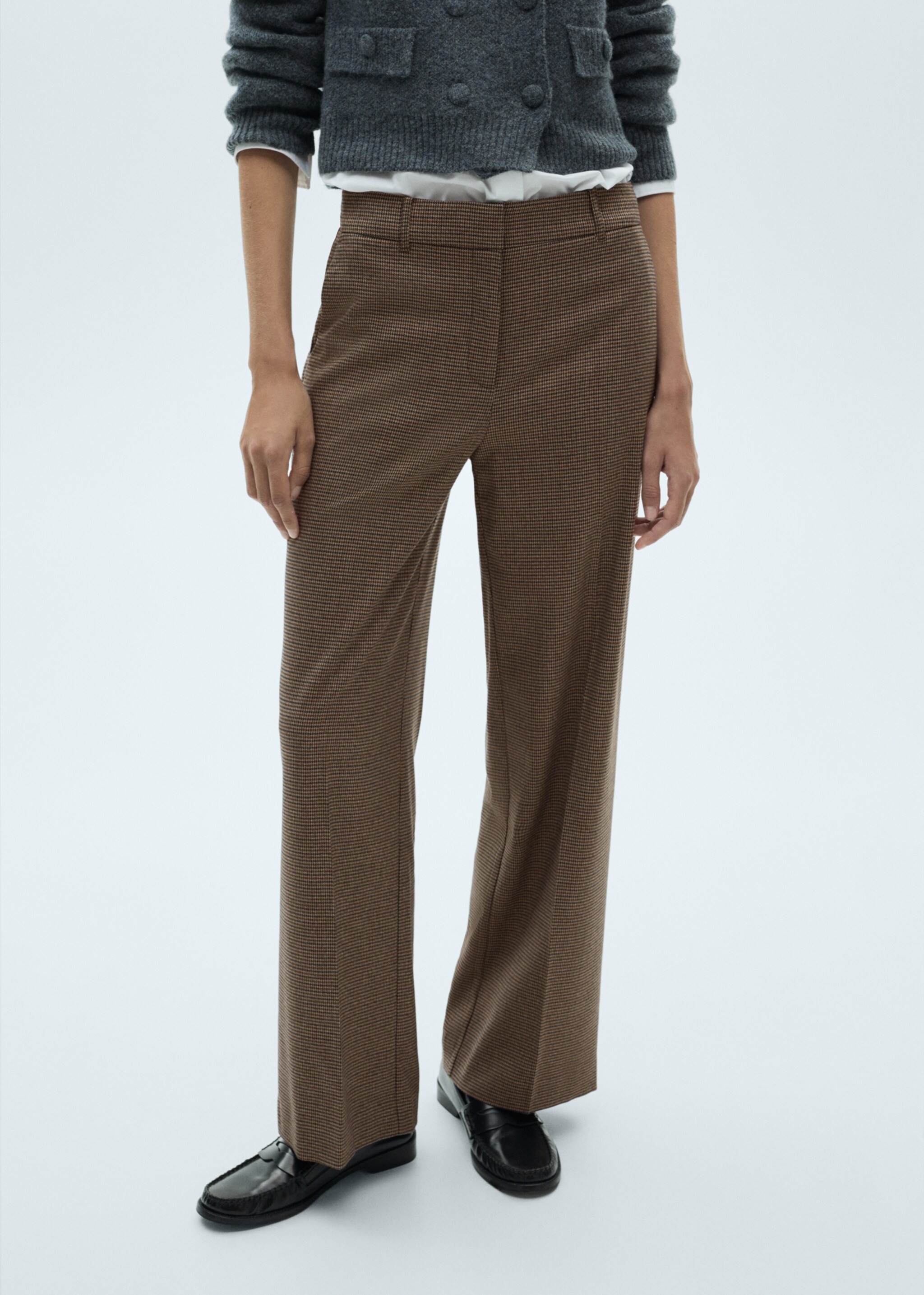 Mid-rise wide-leg trousers - Medium plane