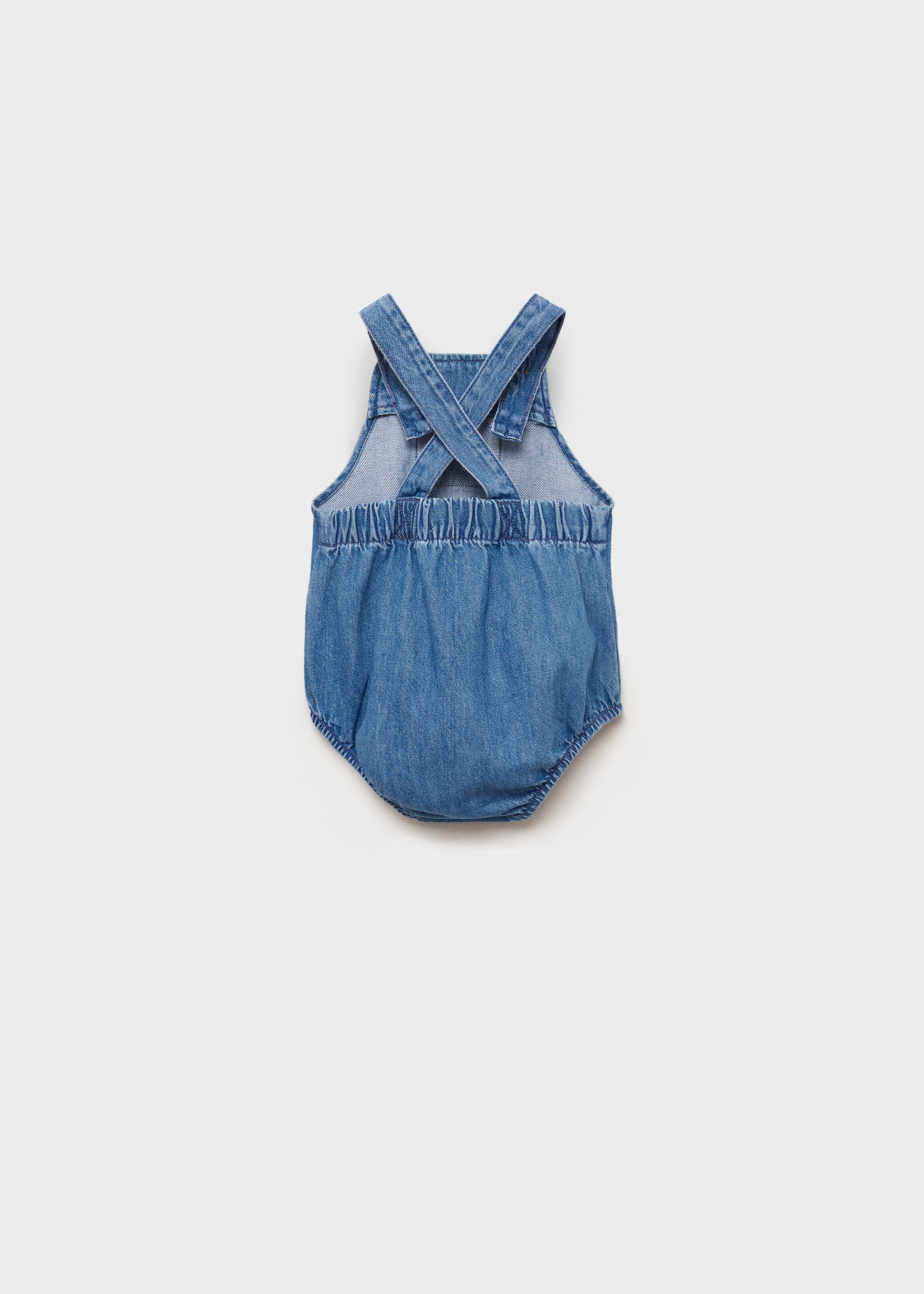 Denim cotton romper - Reverse of the article