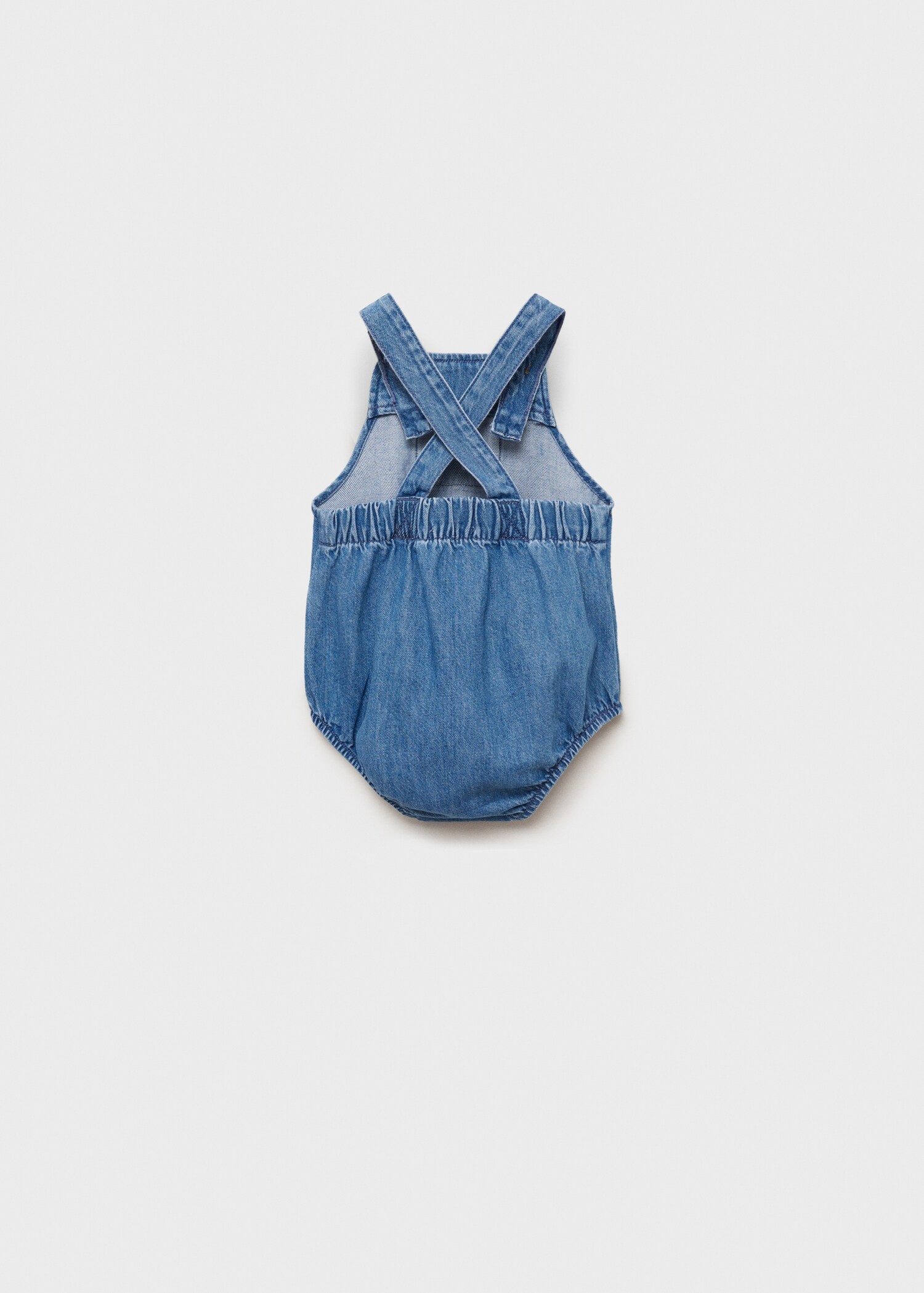 Denim cotton romper - Reverse of the article