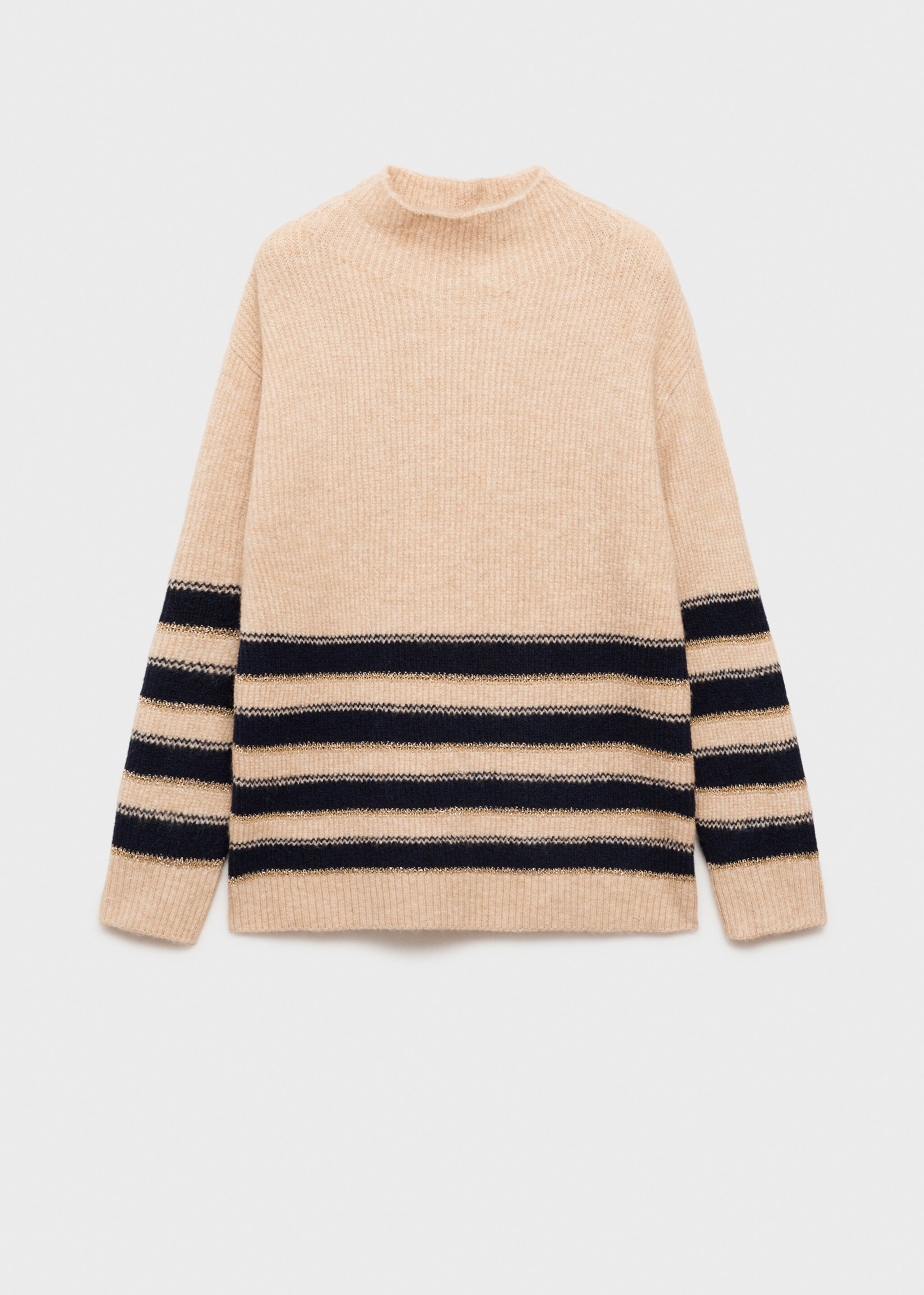 Striped sweater with perkins neck - Article without model