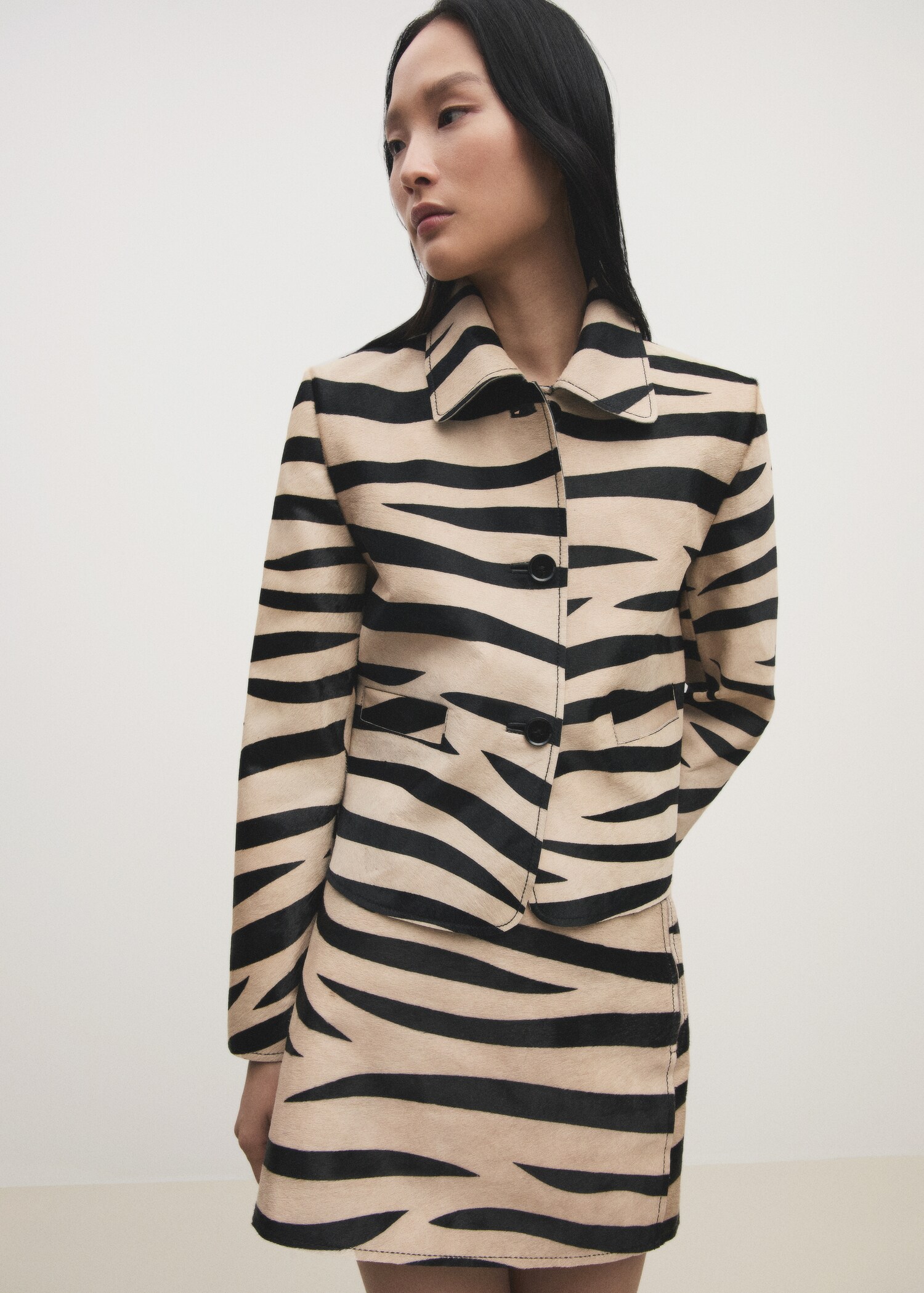 Zebra-print fur skirt - Details of the article 6