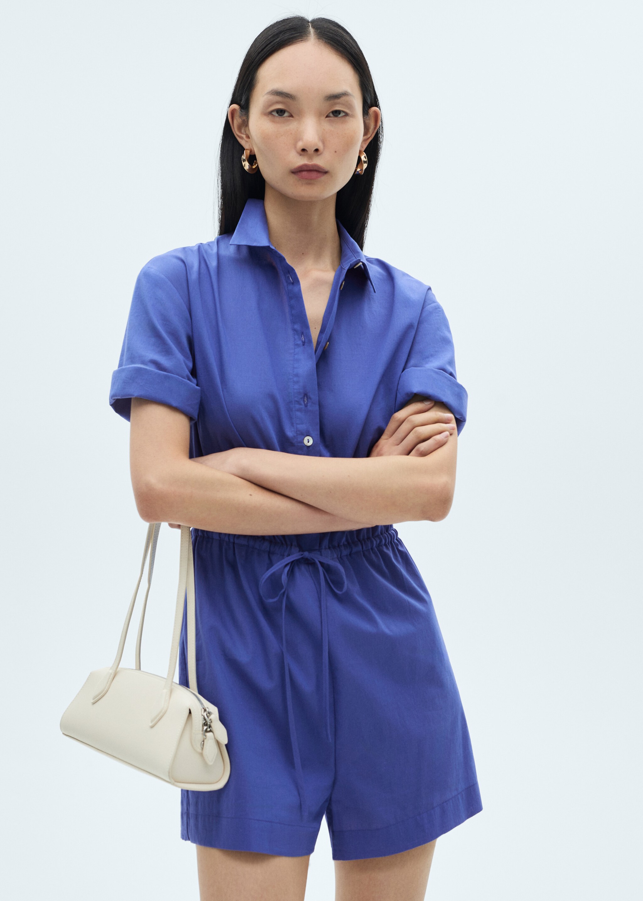 Cotton short jumpsuit - Medium plane