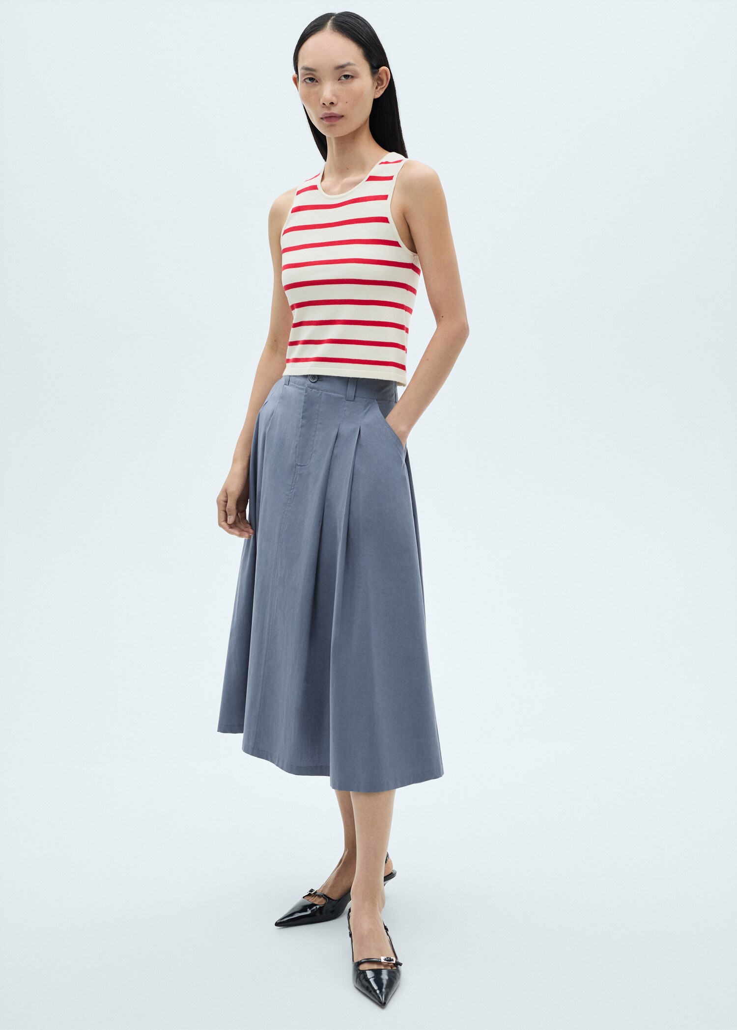 Pleated midi-skirt - Details of the article 2
