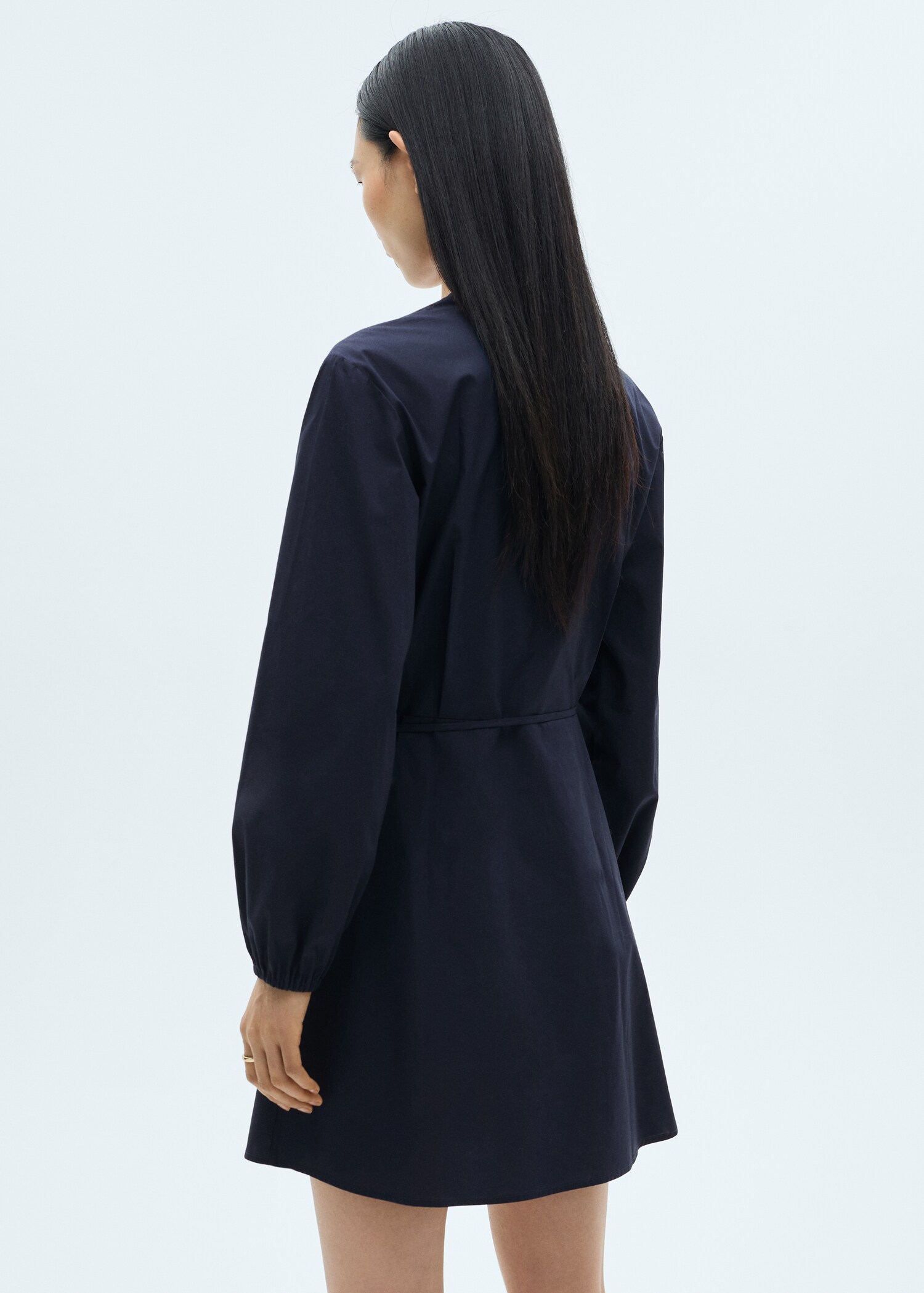 Cotton wrap dress - Reverse of the article