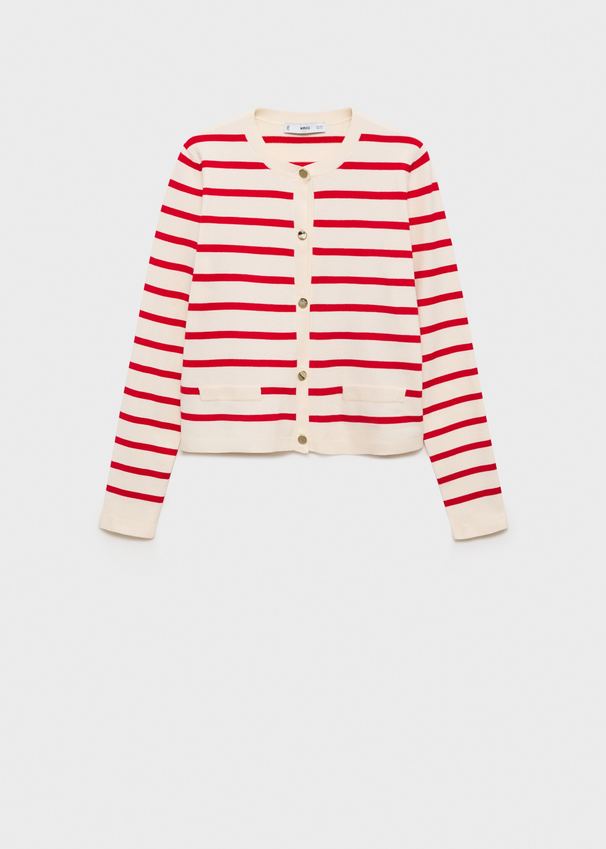Striped knitted cardigan - Article without model