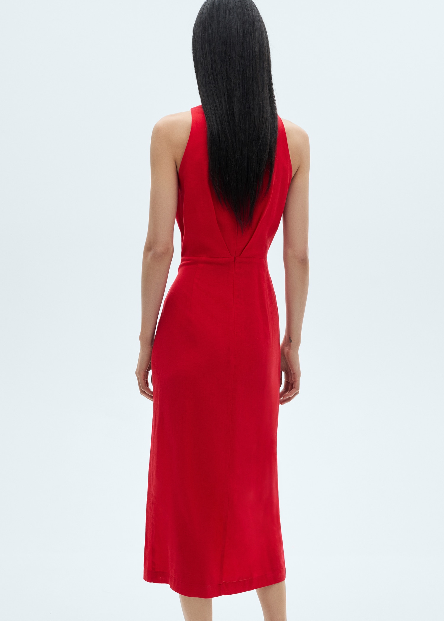 Vestido lino falda pareo - Reverso del artículo