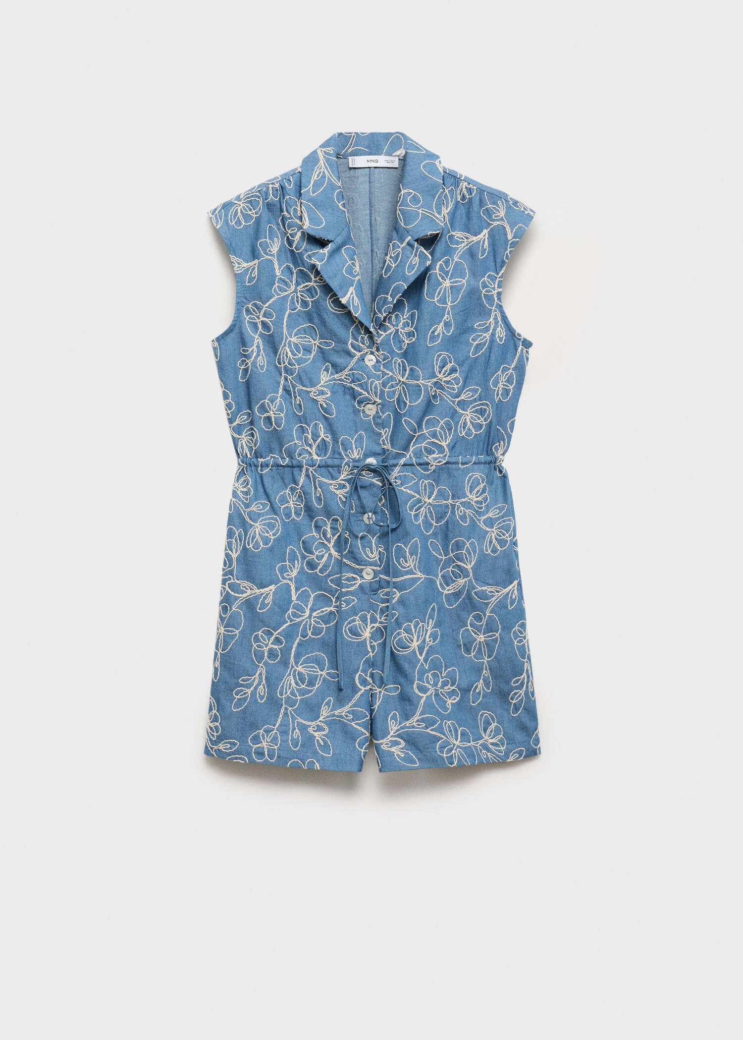 Denim overalls with embroidered detail - Article without model