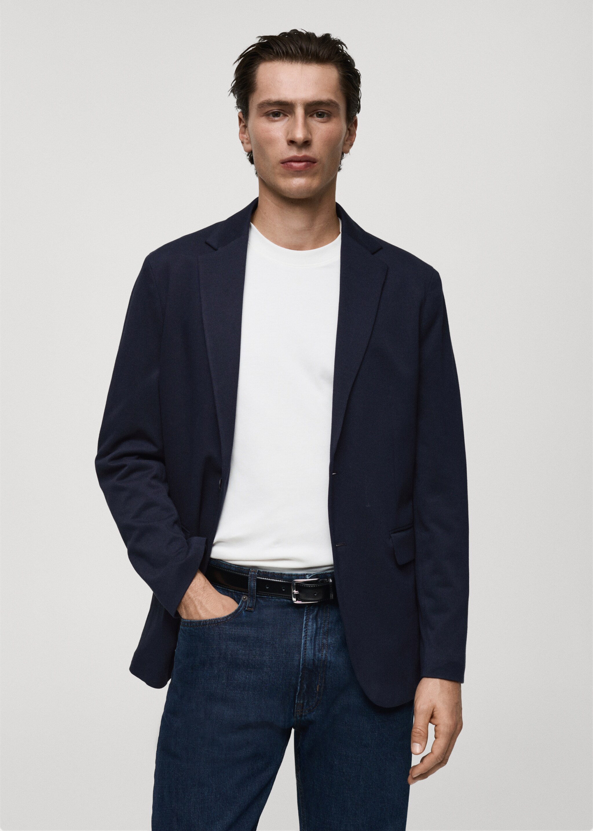 Σακάκι Verner slim fit από βαμβάκι - Μεσαίο πλάνο