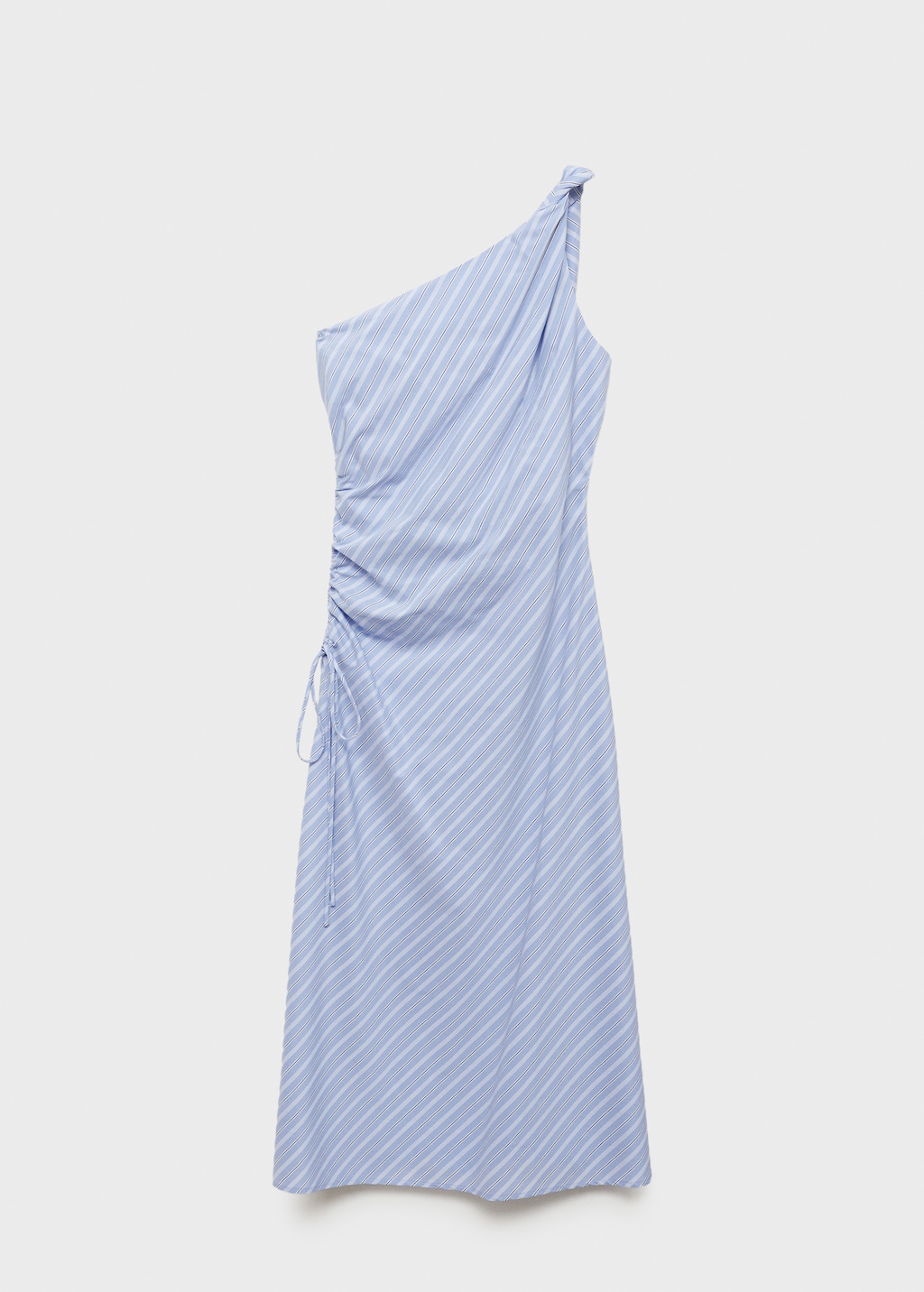 Mango Striped draped asymmetrical dress thumbnail