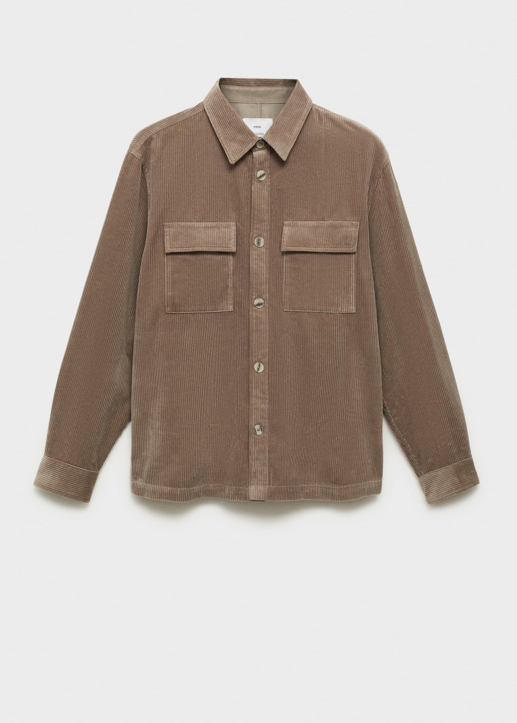 Corduroy overshirt with pockets - Article without model