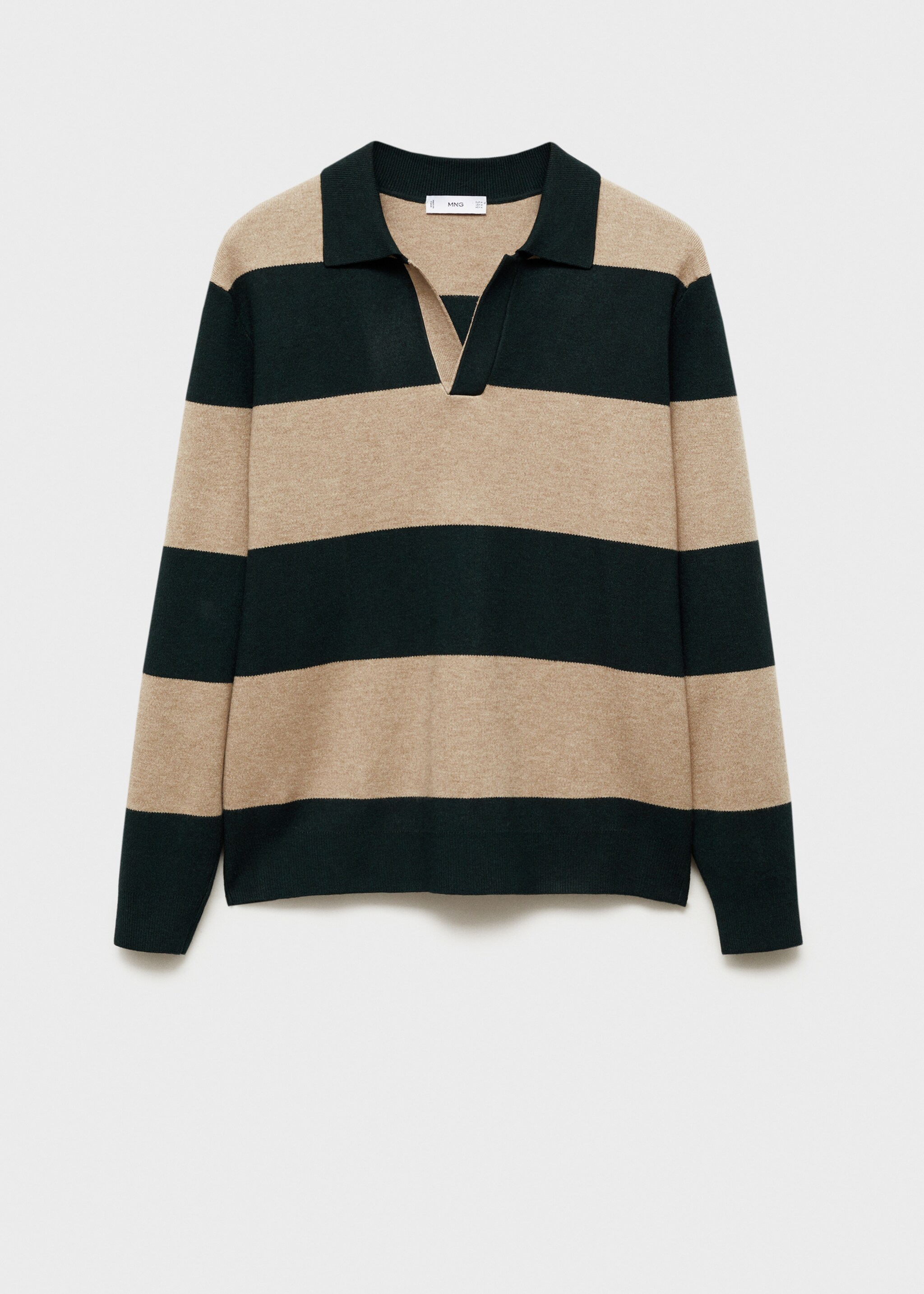 Pull-over polo motif rayé - Article sans modèle