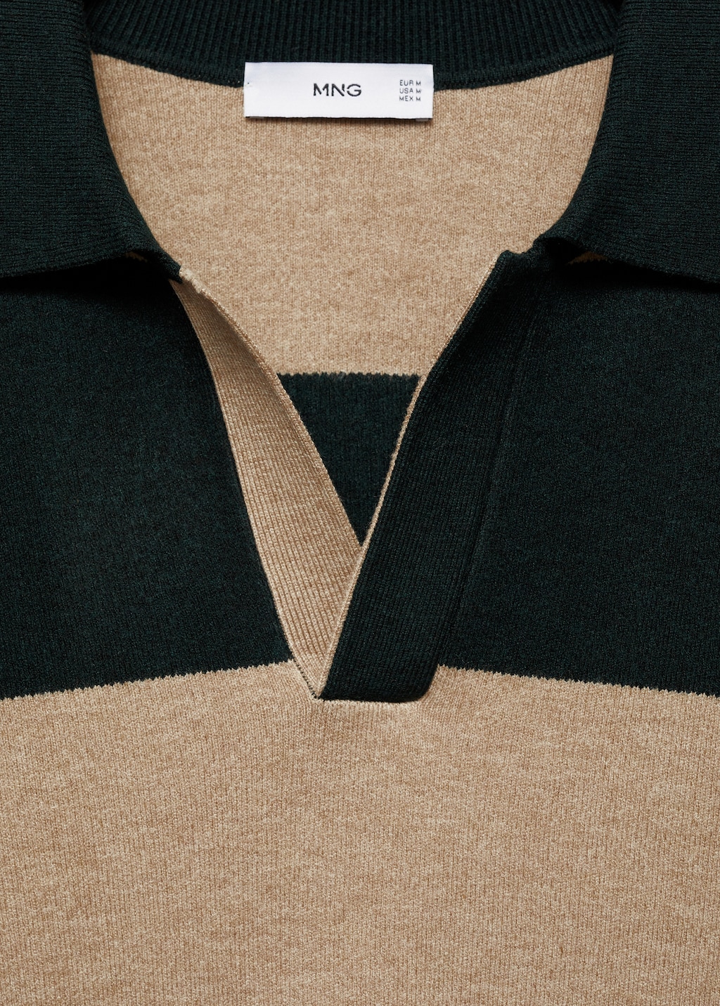 Striped design polo sweater - Men | MANGO USA Striped design polo sweater - Men | MANGO USA