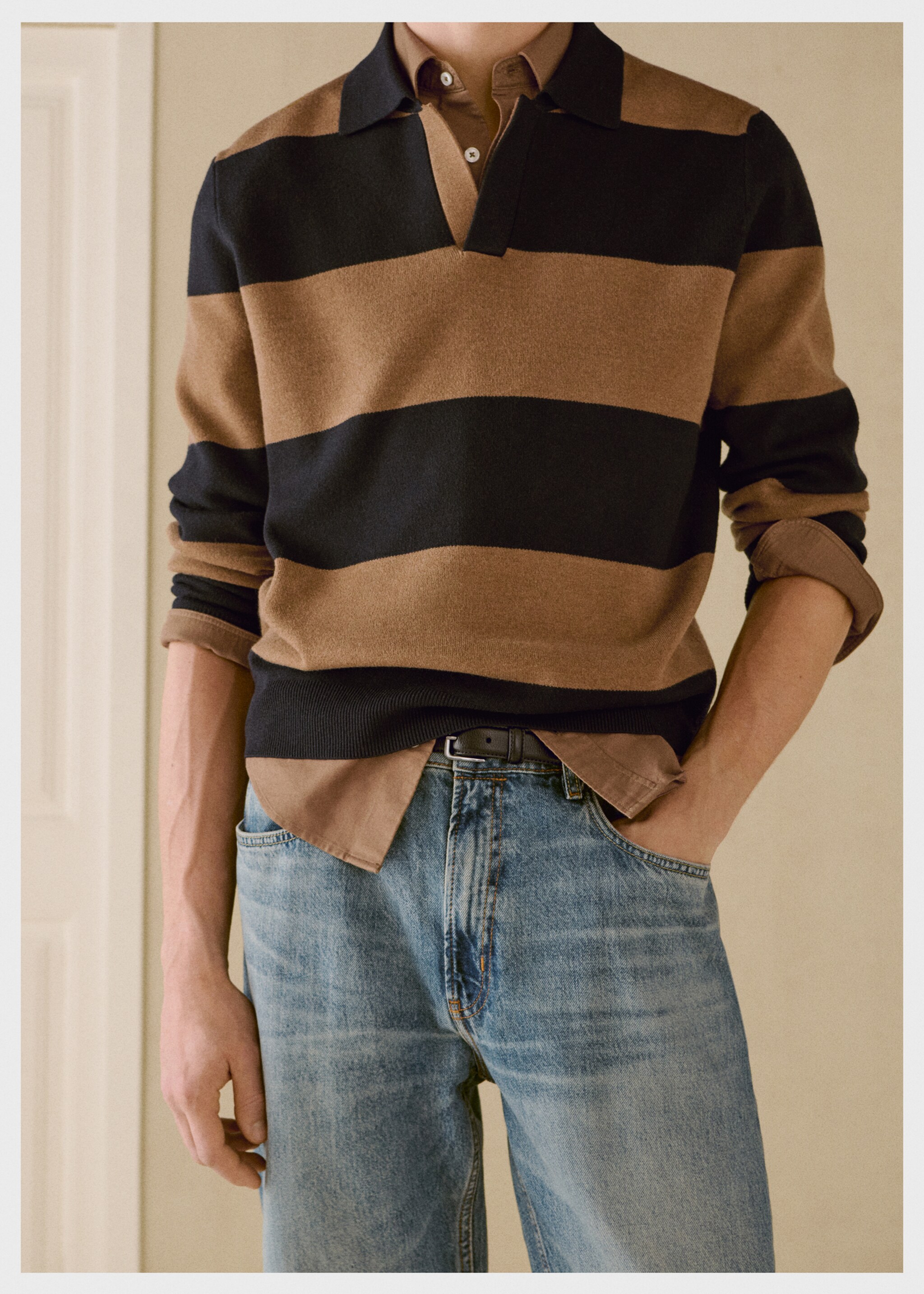 Pull-over polo motif rayé - Détail de l'article 3