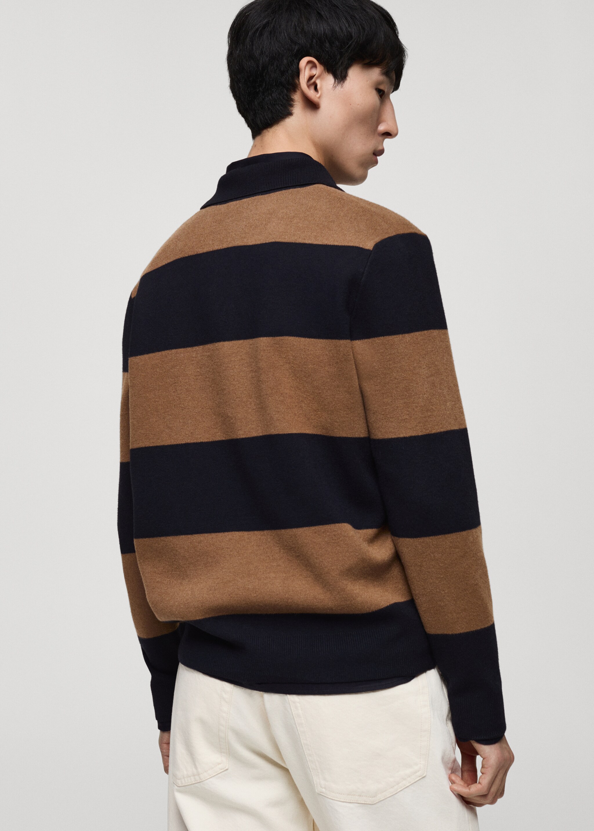 Pull-over polo motif rayé - Verso de l’article