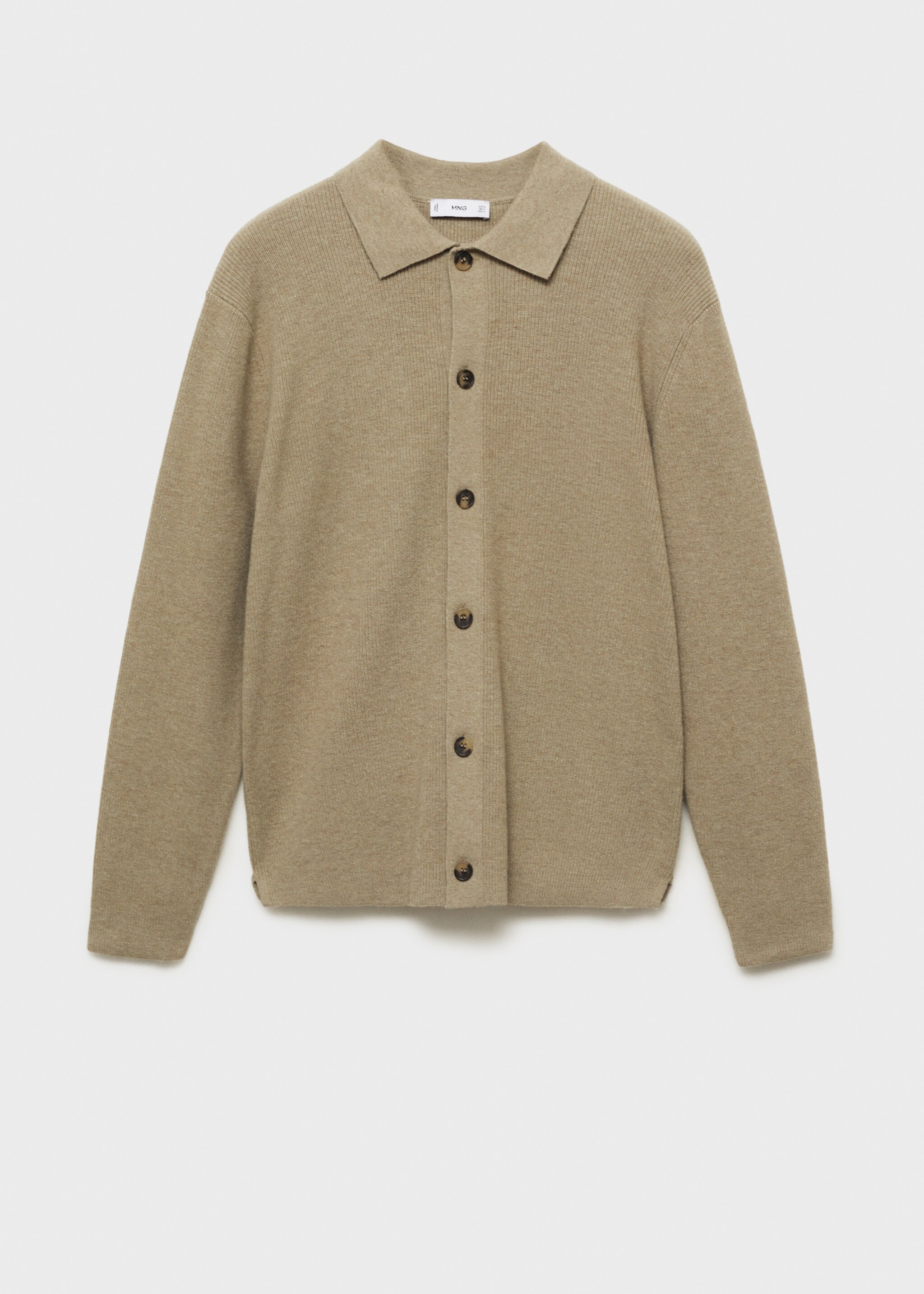 Wool blend polo cardigan - Article without model