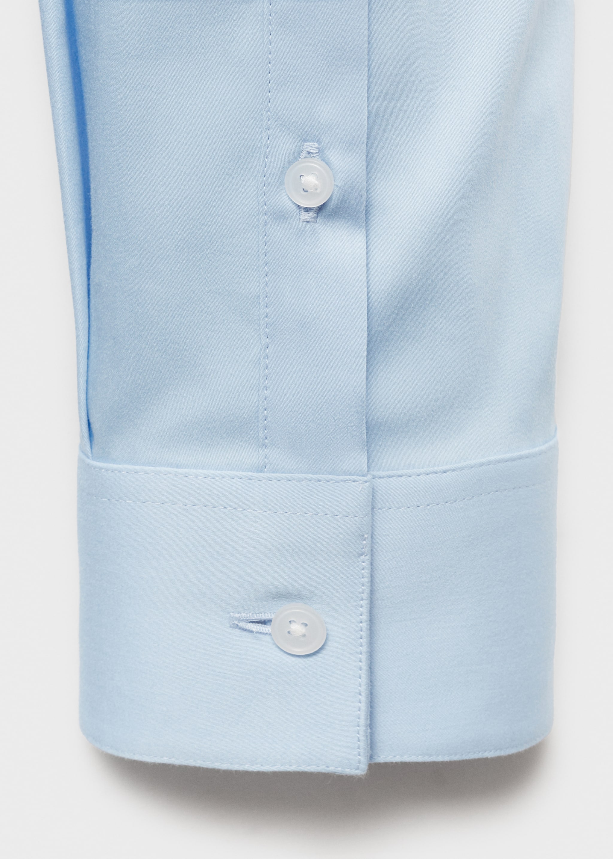 Camisa de fato slim fit de algodão - Pormenor do artigo 0