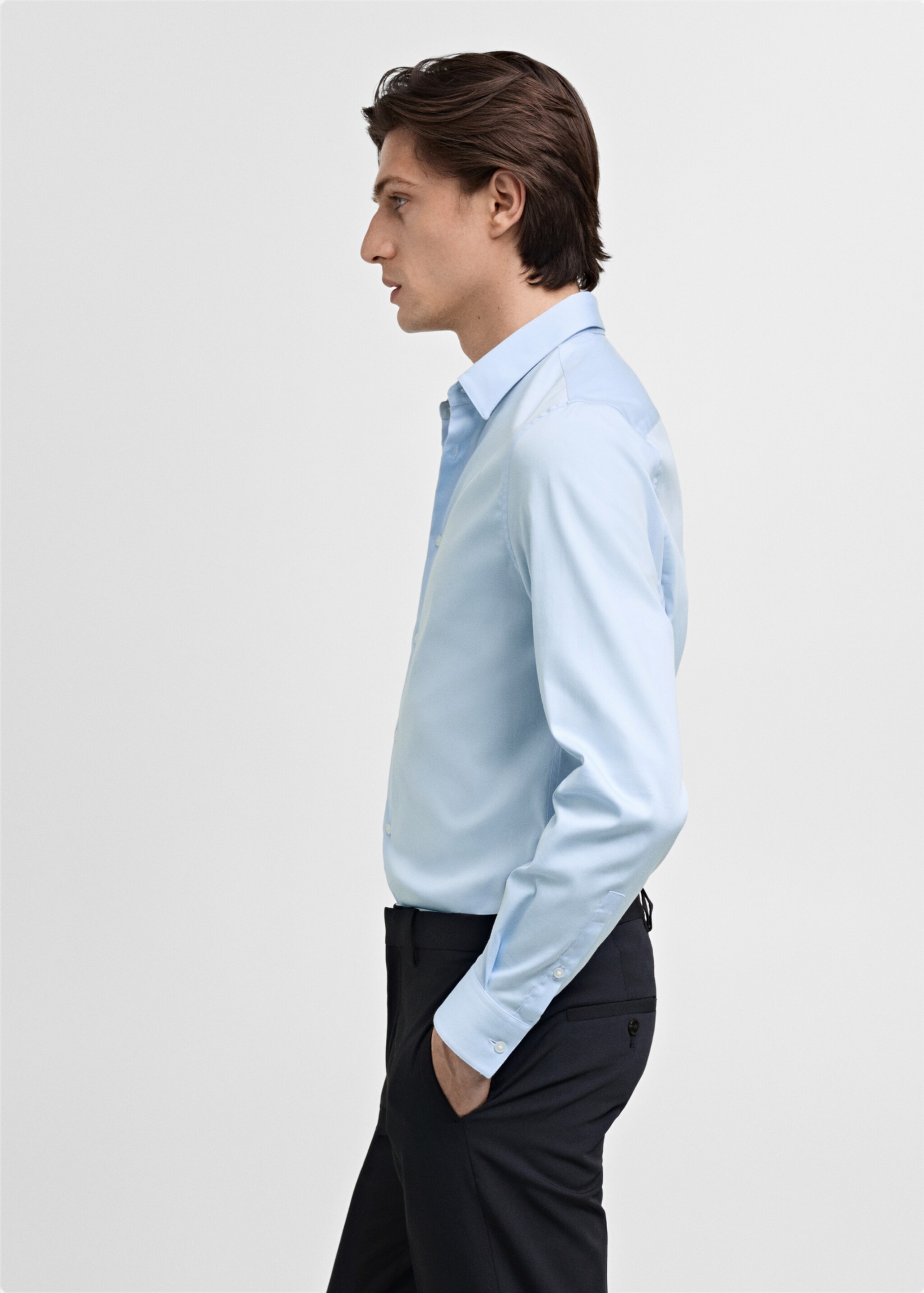 Camisa de fato slim fit de algodão - Pormenor do artigo 2