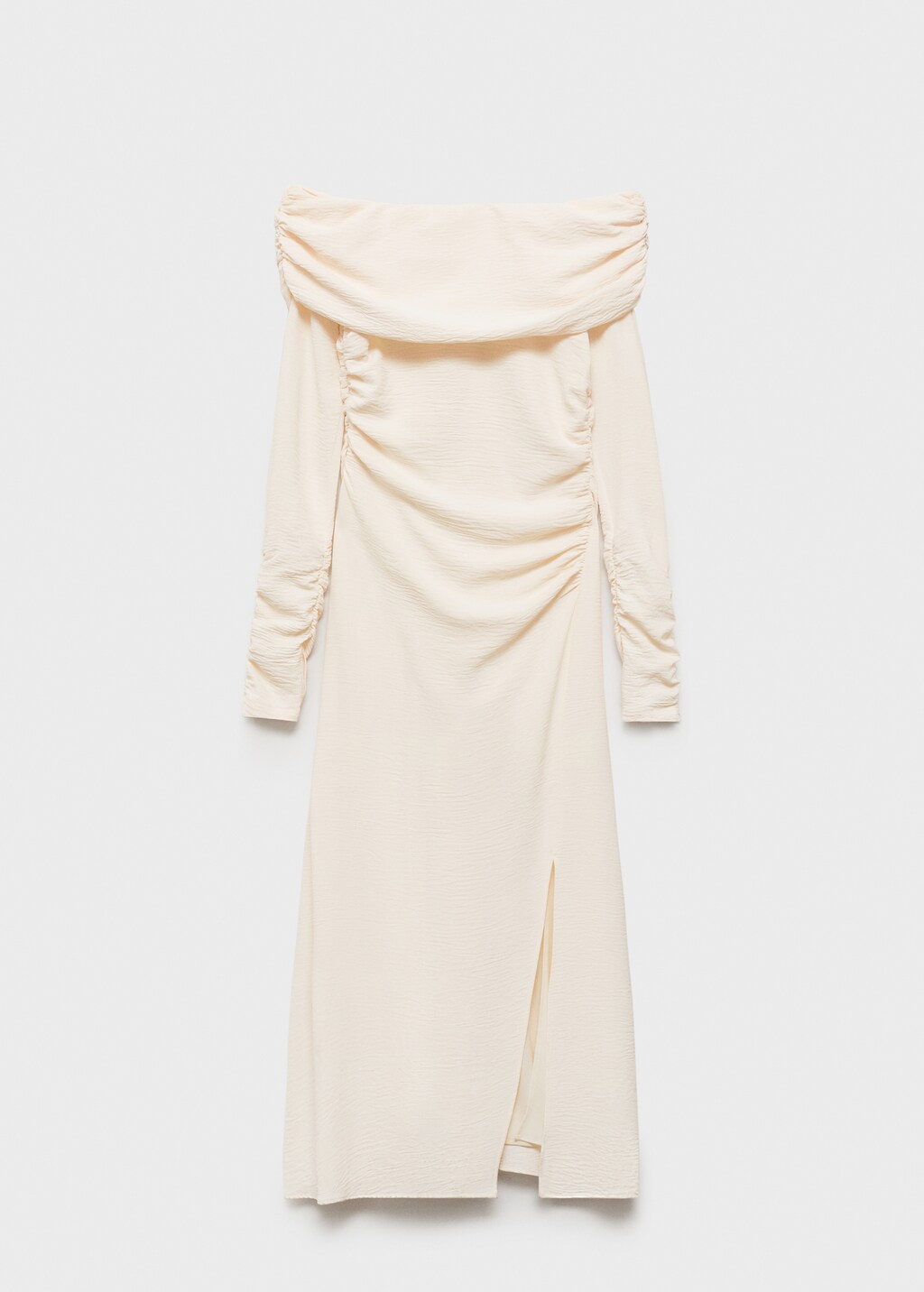 Off-the-shoulder draped dress - Women | MANGO Niger