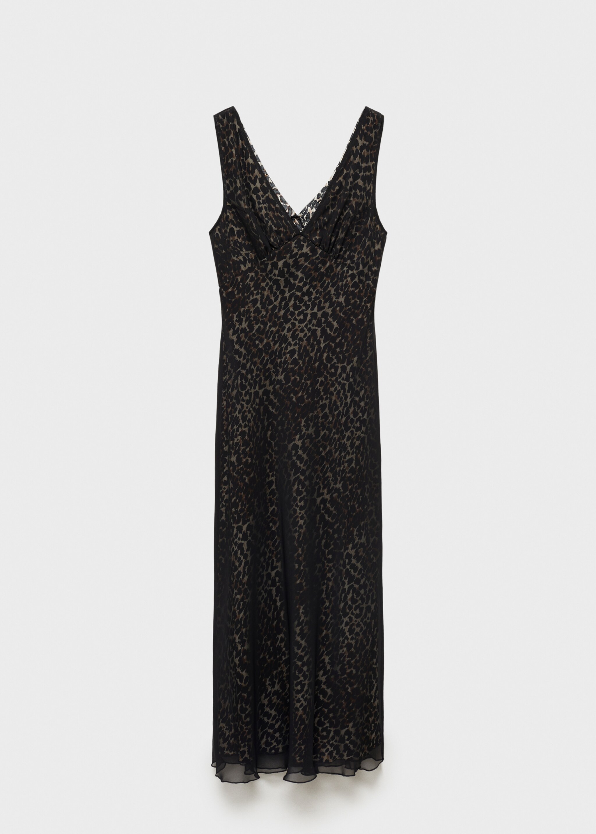 Vestido escote pico leopardo - Artículo sin modelo