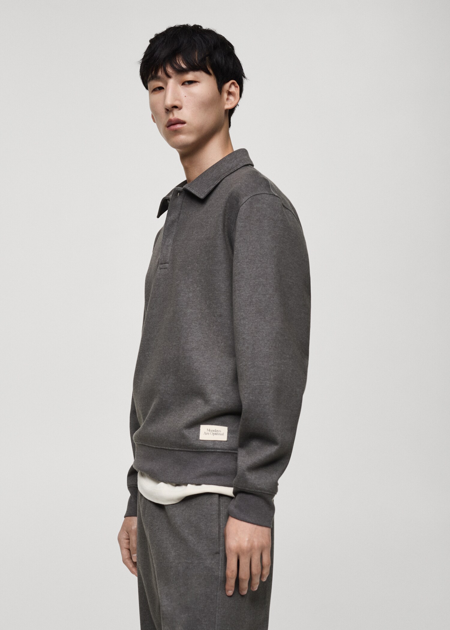 Sudadera polo detalle bordado - Detalle del artículo 2