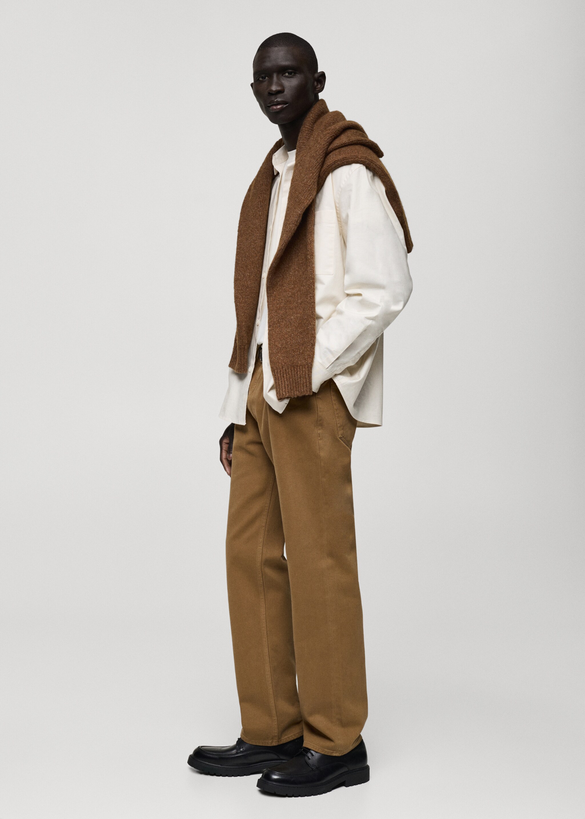 Straight fit cotton jeans - Details of the article 2