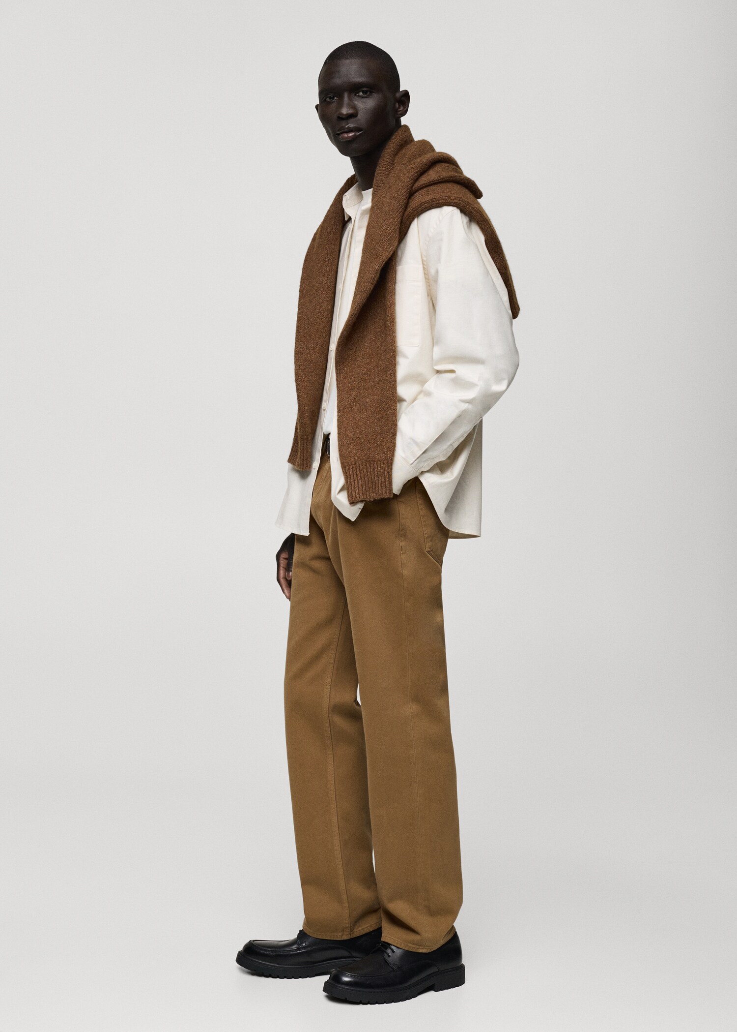 Straight fit cotton jeans - Details of the article 2
