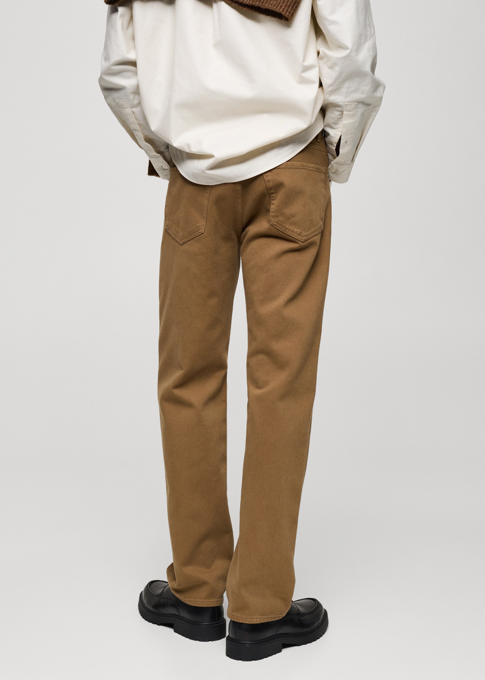 Straight fit cotton jeans - Reverse of the article