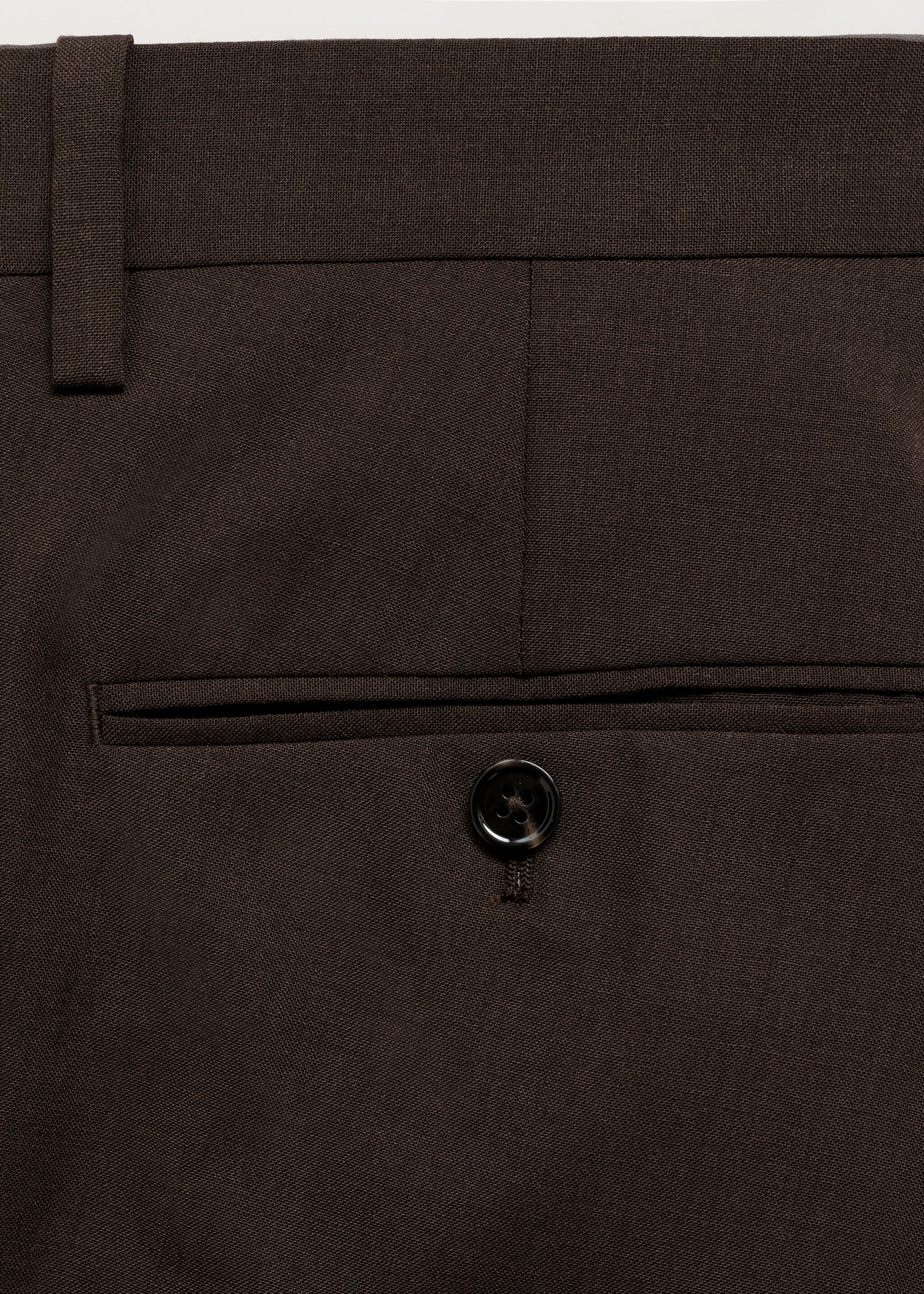 Turin pantalon 100% wol - Detail van het artikel 0, Bruin. Ref: 87090621-00.