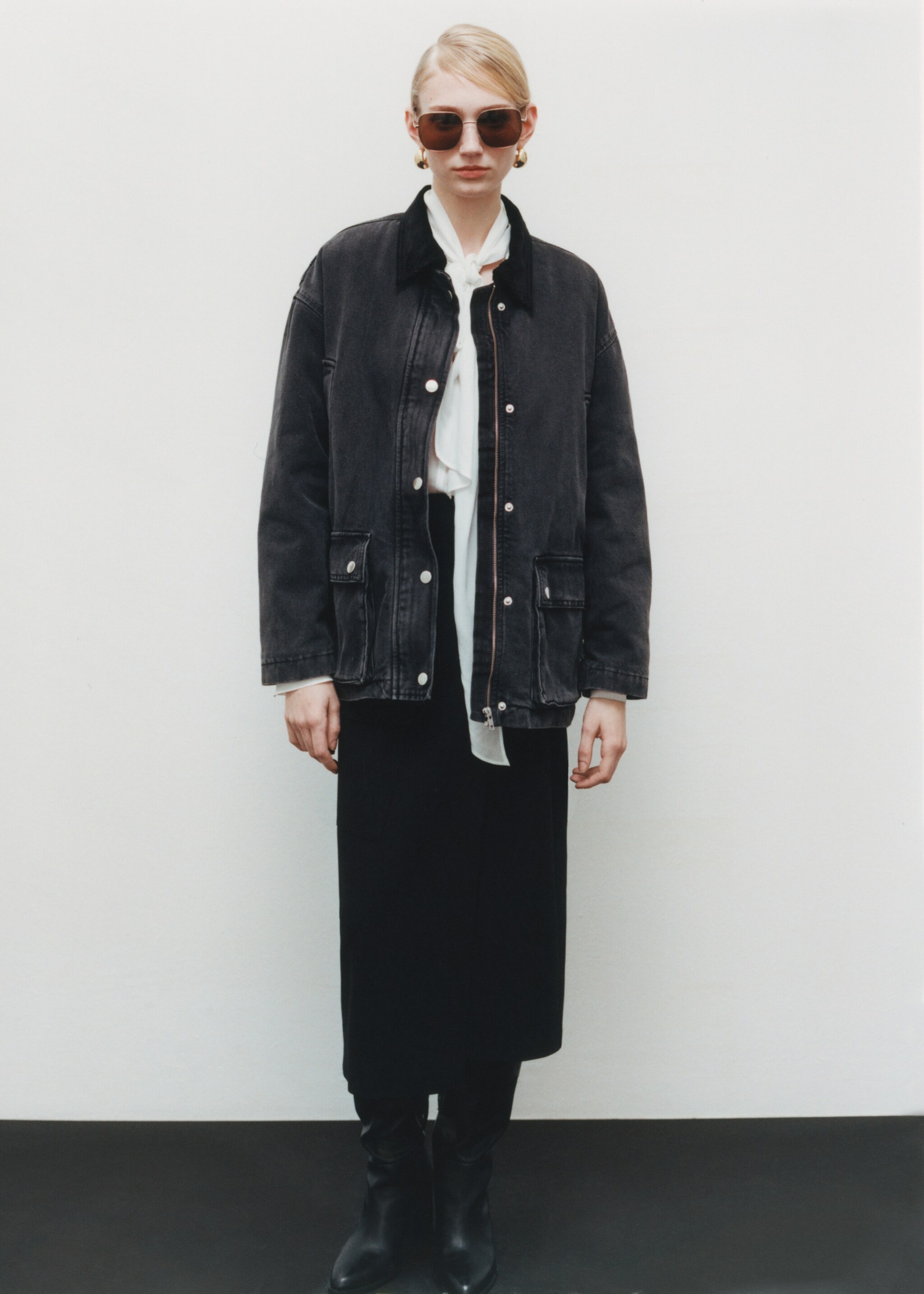 Midi skirt with buckle detail - Details of the article 7