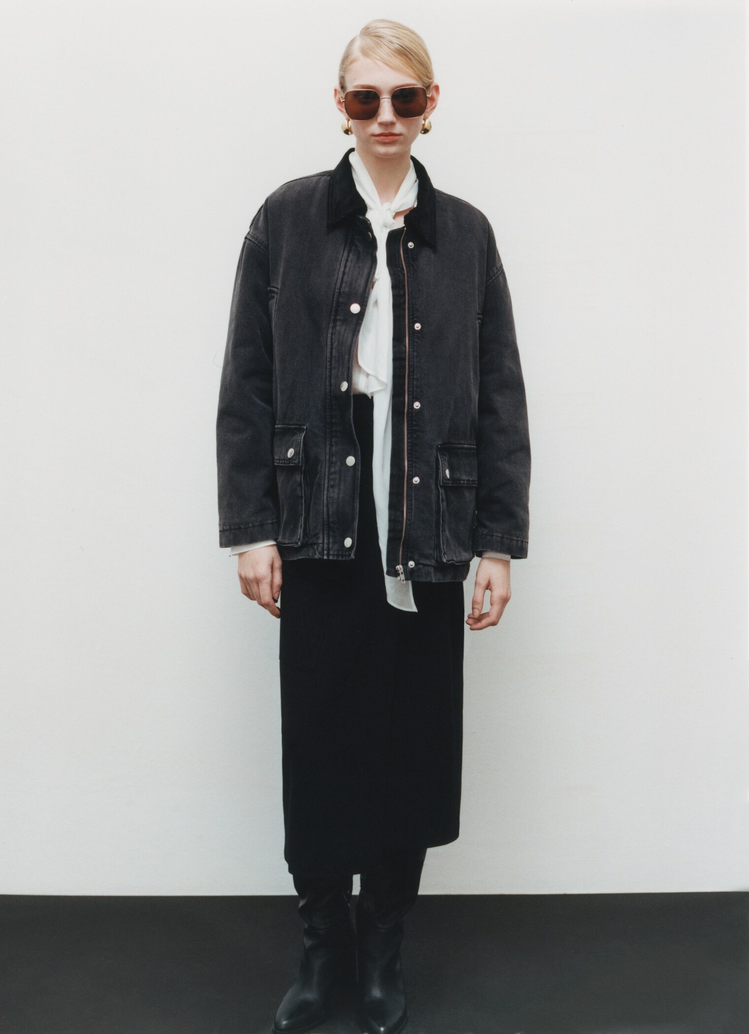 Midi skirt with buckle detail - Details of the article 7