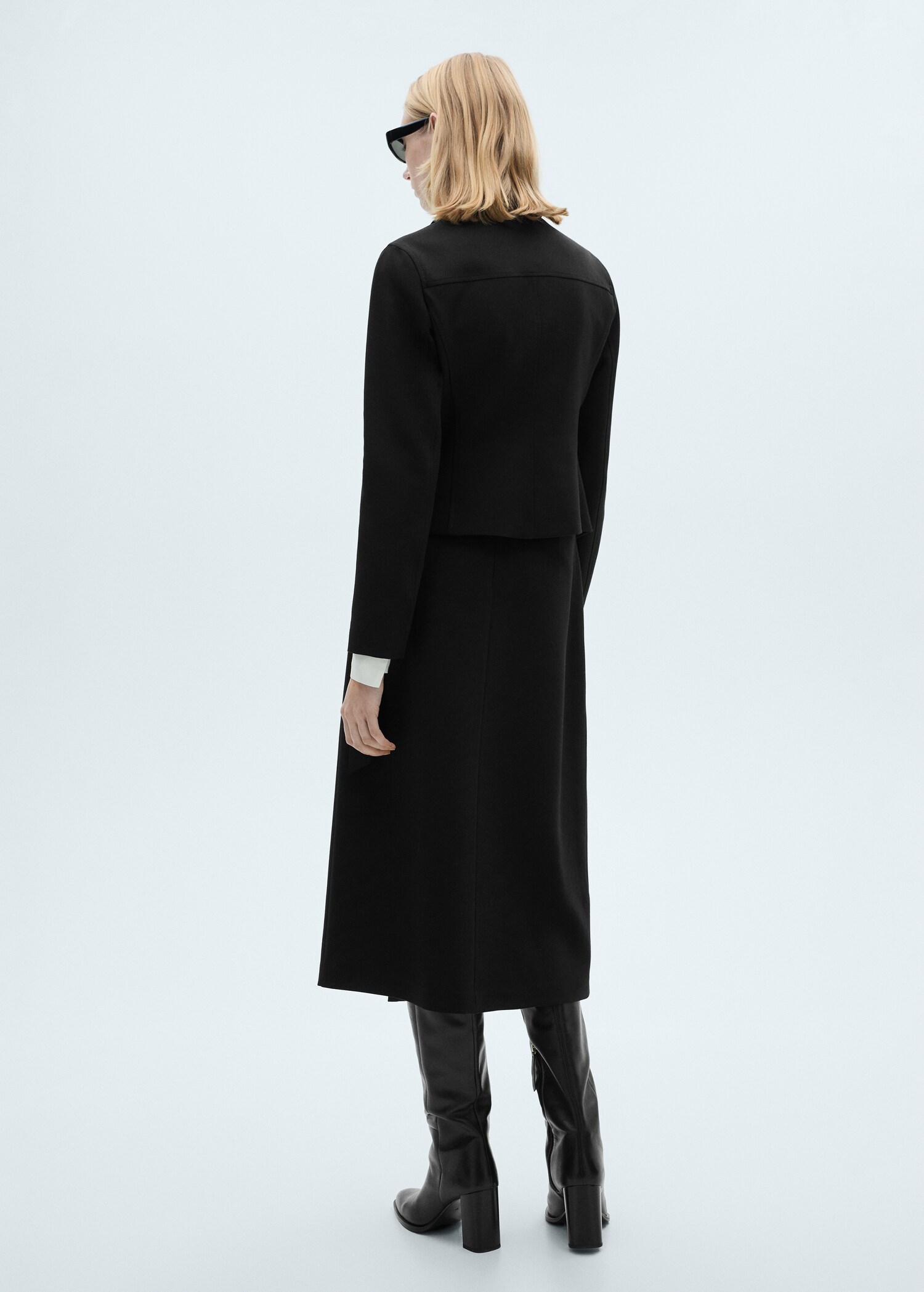 Midi skirt with buckle detail - Reverse of the article