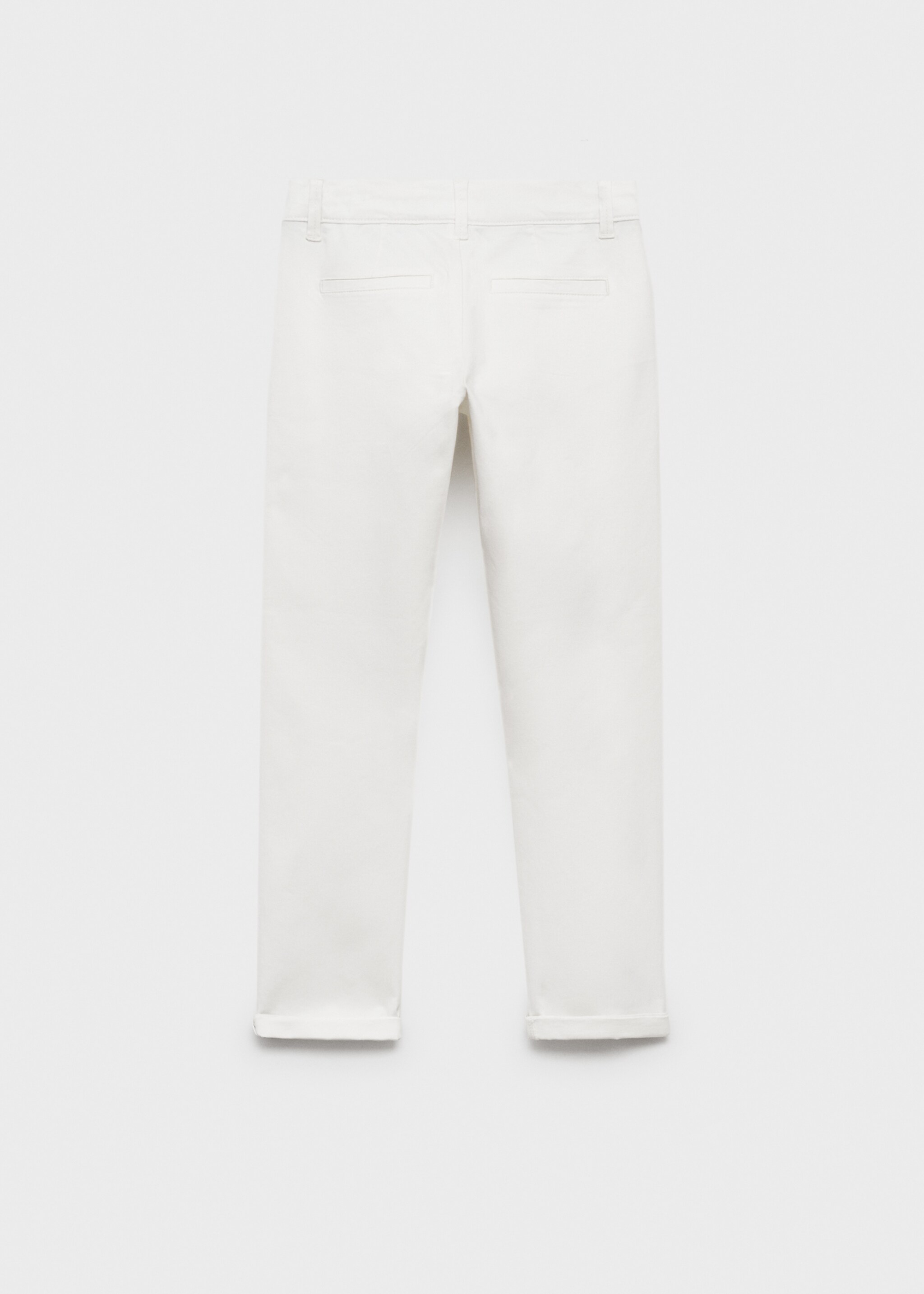 Cotton chinos - Reverse of the article