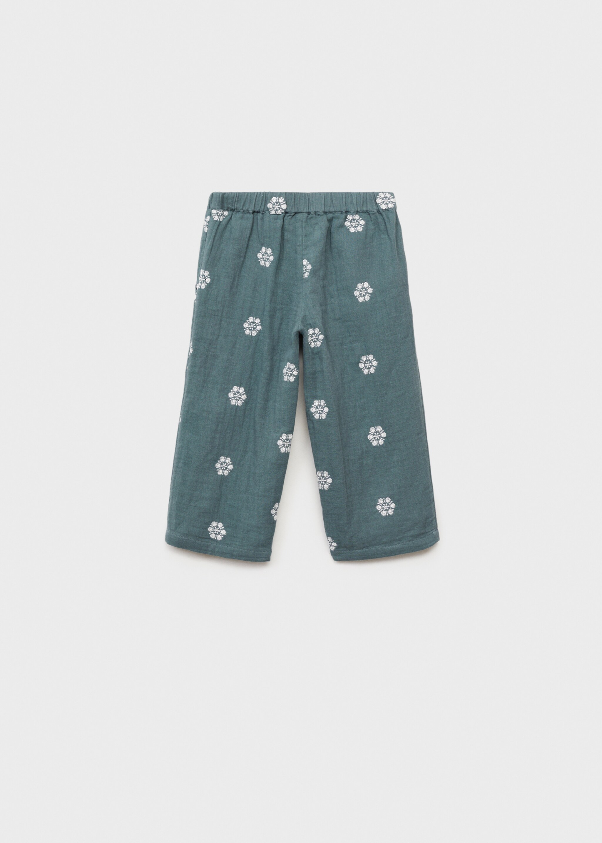 Embroidered cotton trousers - Reverse of the article