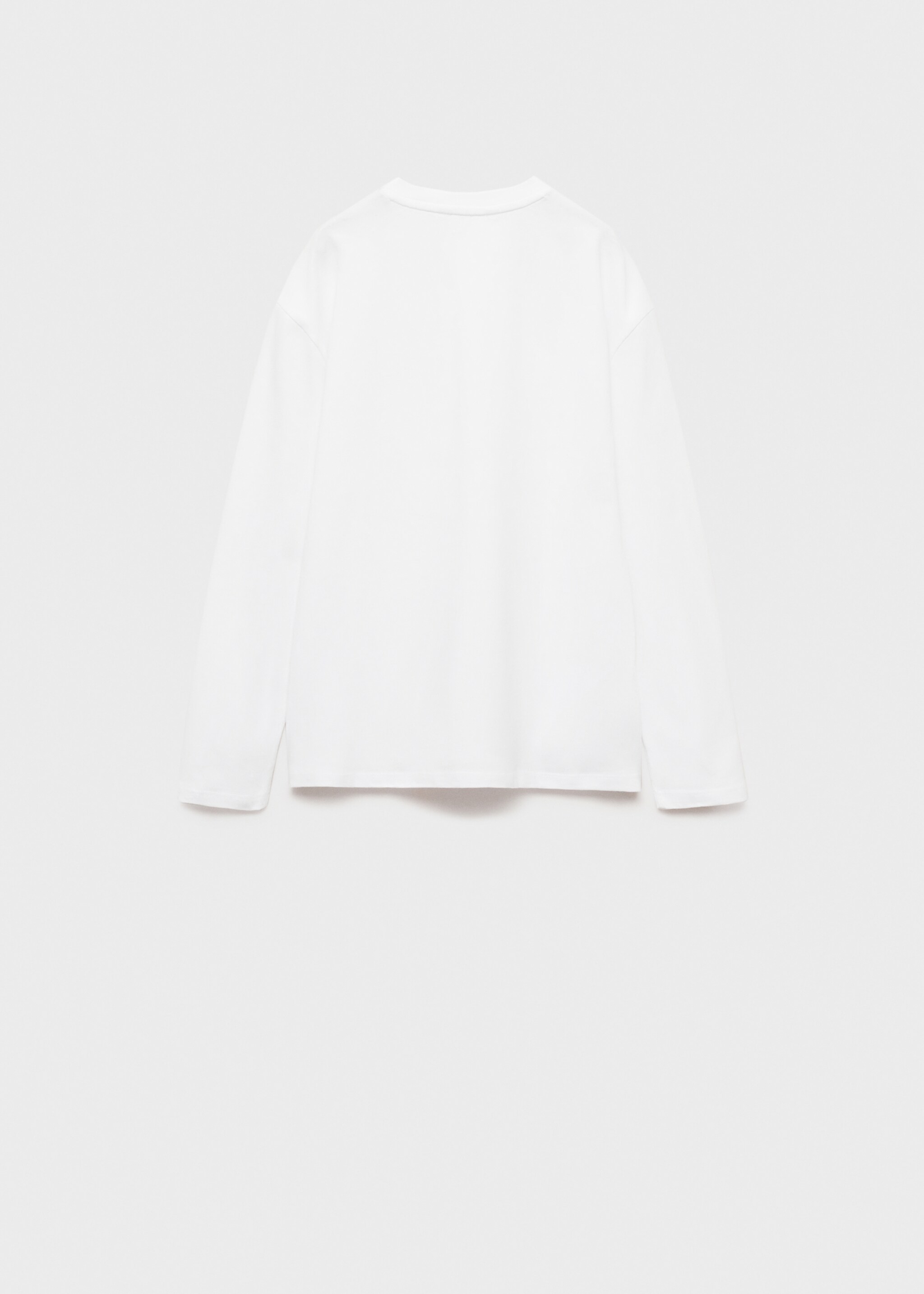 Long sleeve cotton t-shirt - Reverse of the article