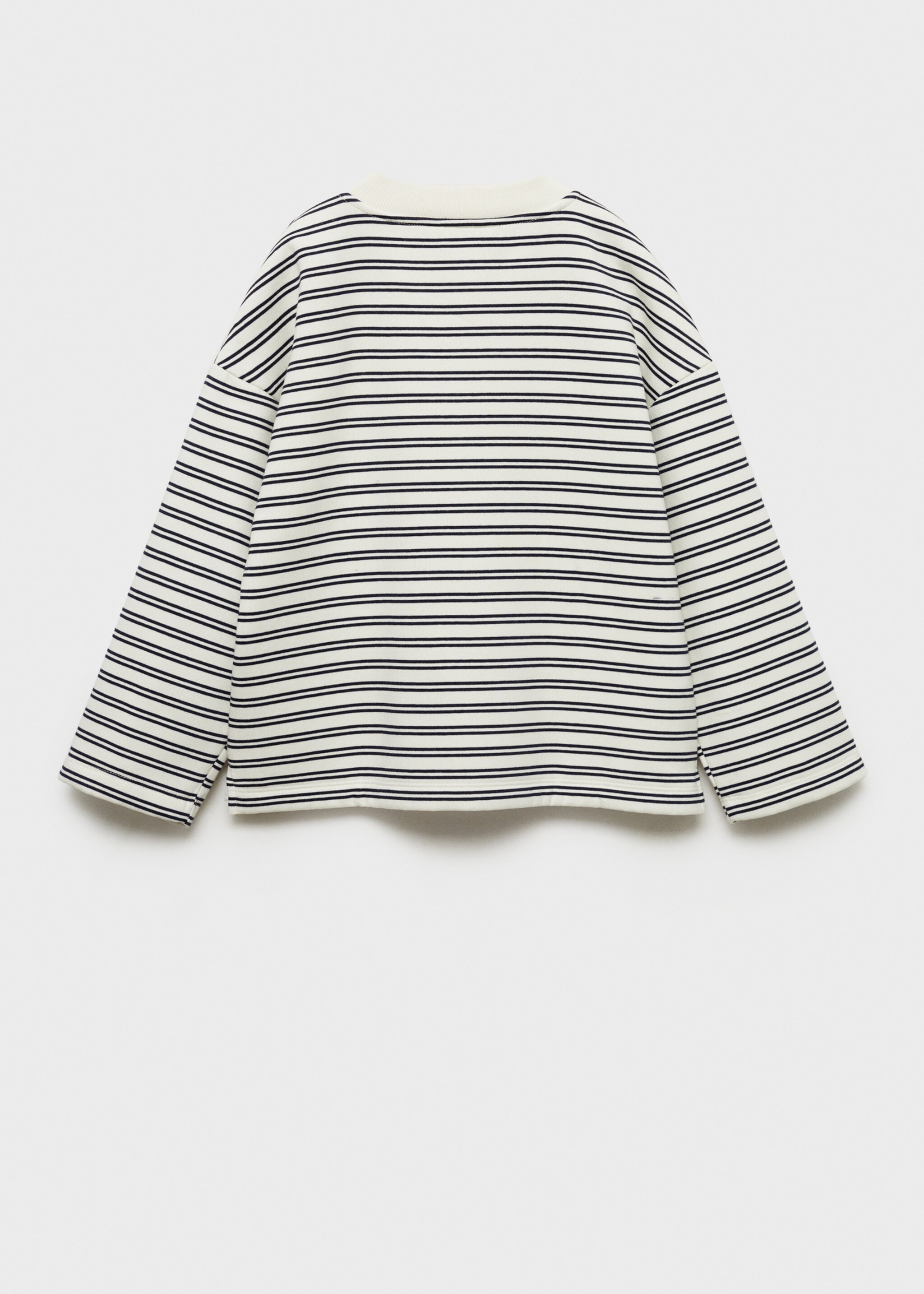 Gestreiftes Baumwoll-Sweatshirt - Rückseite des Artikels