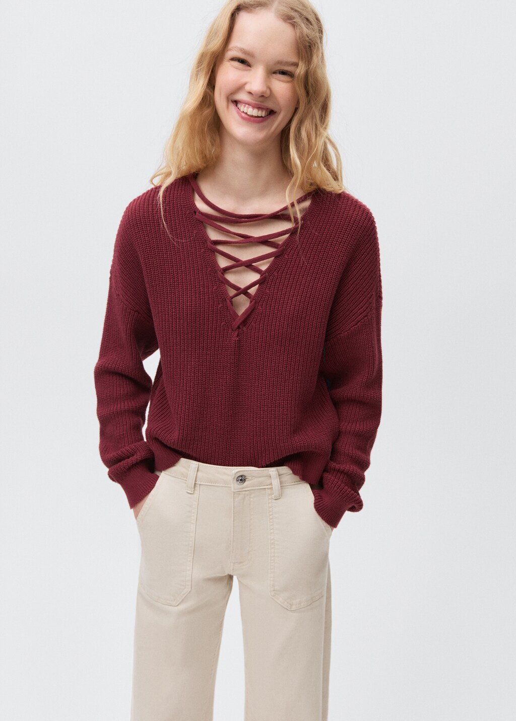 Culotte jeans with pockets