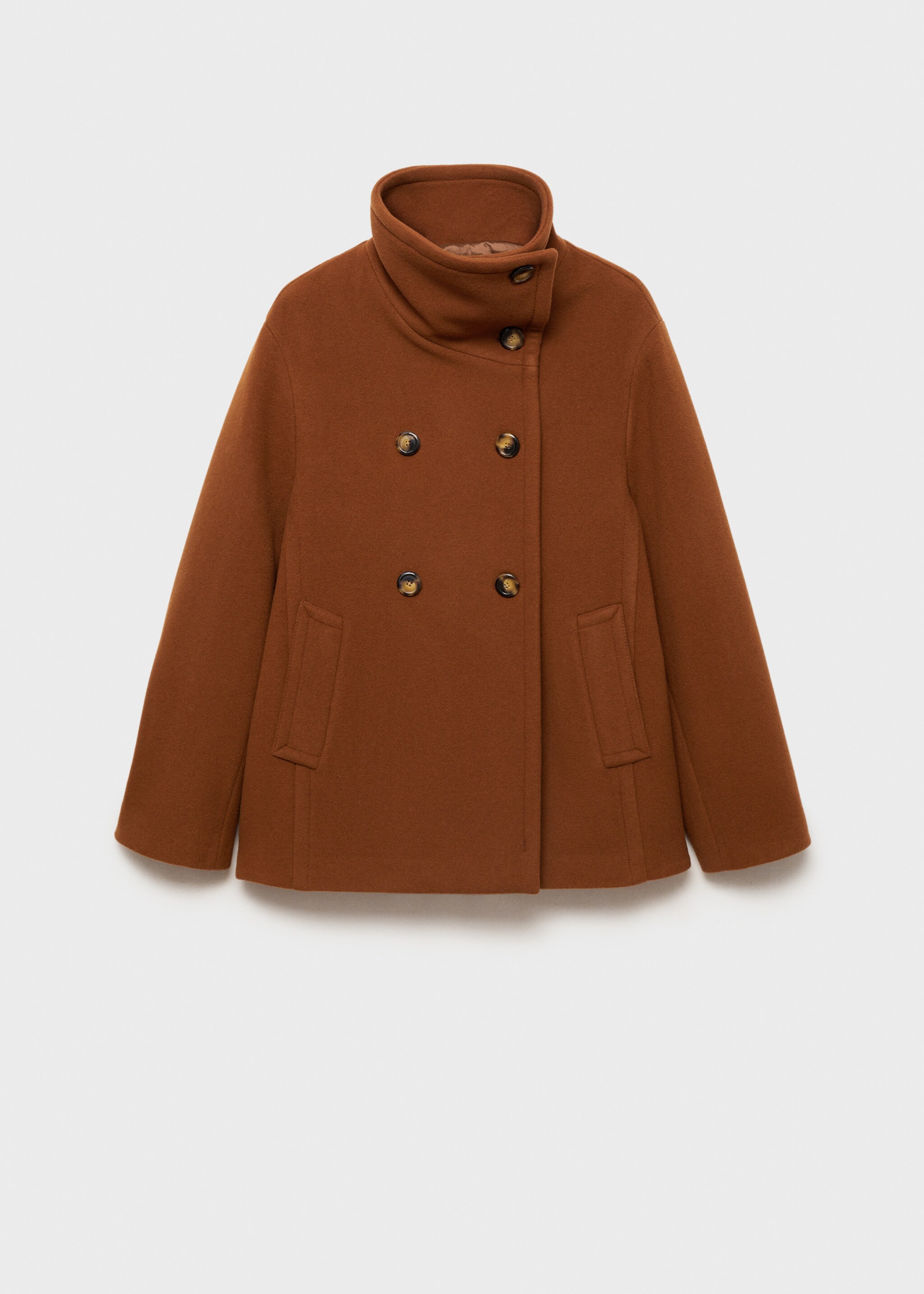 Short double-breasted wool coat - Article without model