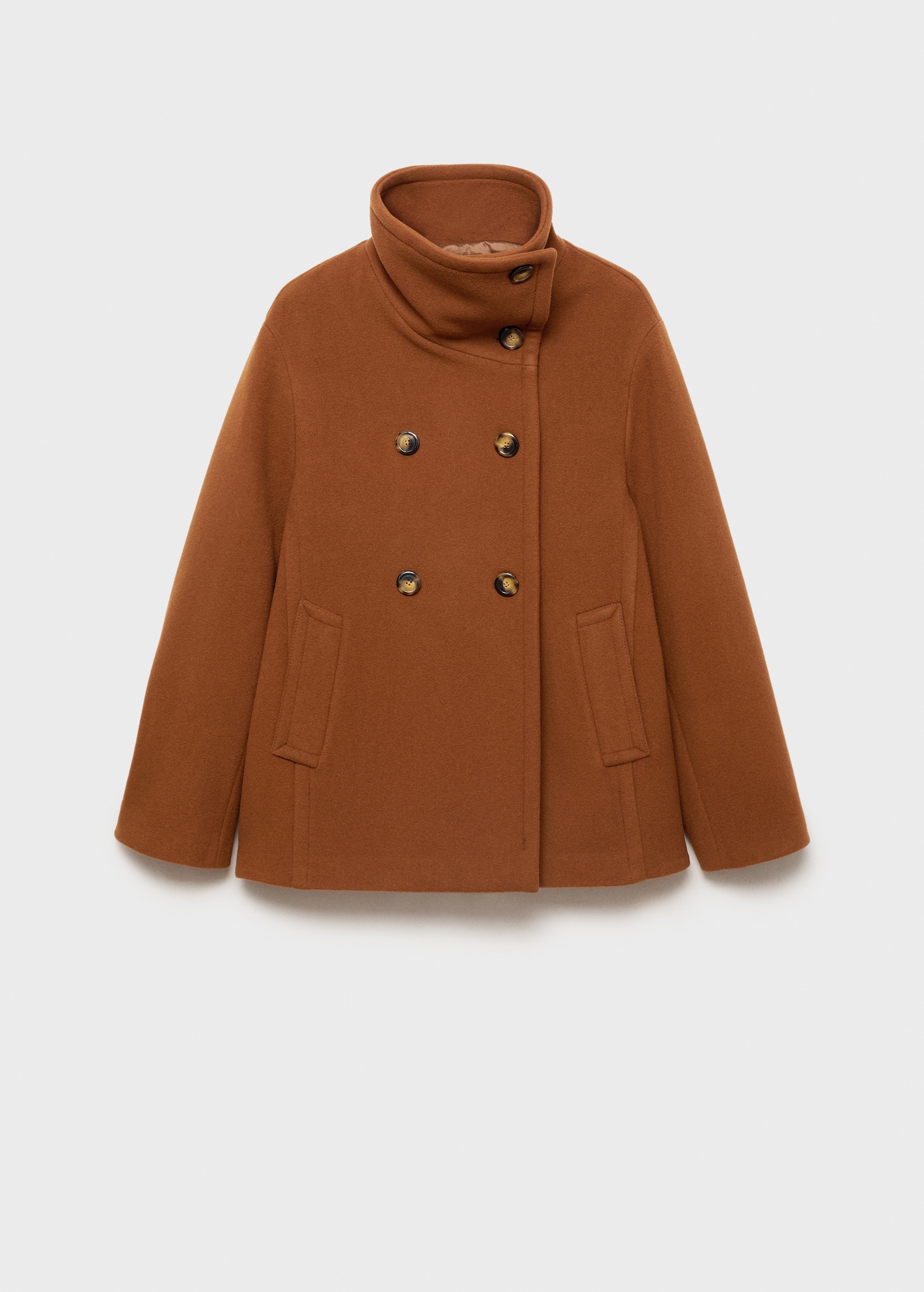 Short double-breasted wool coat Women MANGO Vietnam